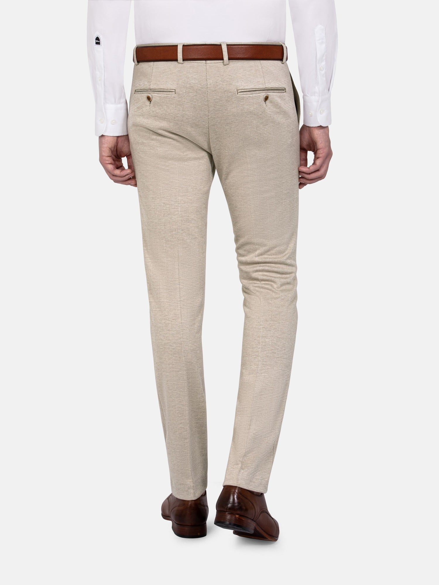 Mustaine Micro Patterned Beige Pants 60