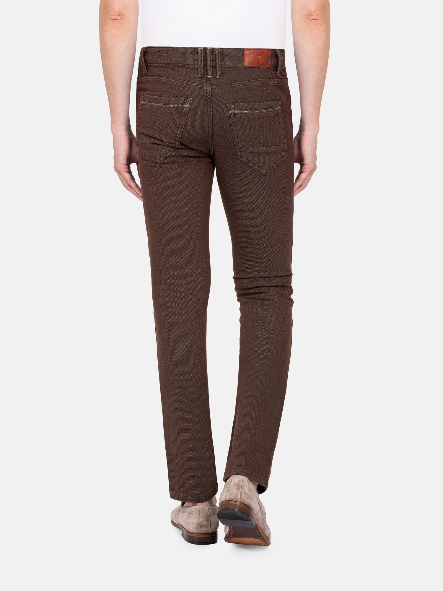 Swindon Stretch Slim Fit Brown Jeans 38-32