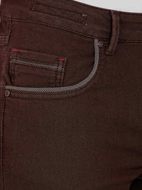 Swindon Stretch Slim Fit Brown Jeans 38-32