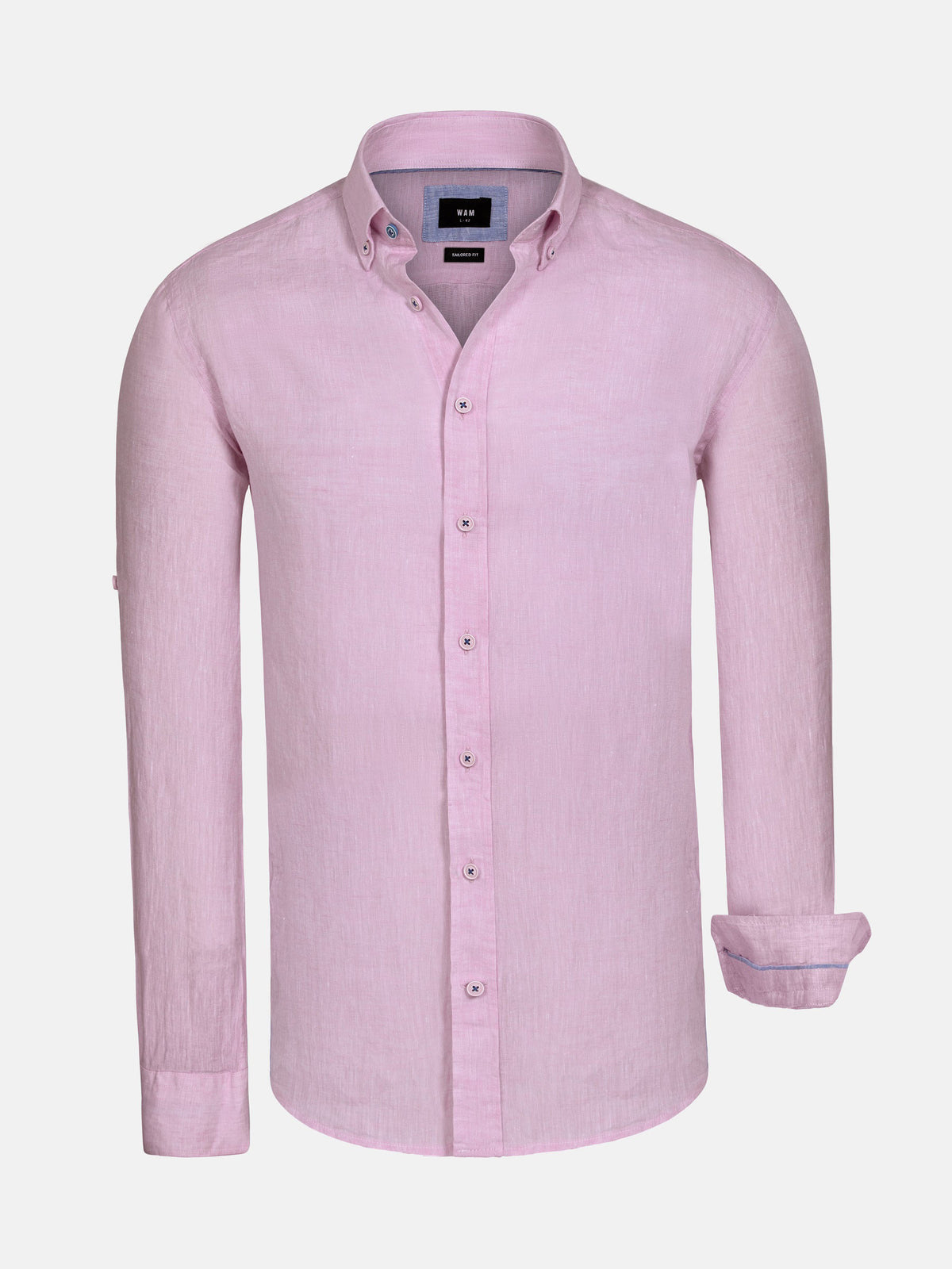 Redention Linen Pink Long Sleeve Shirt 6XL