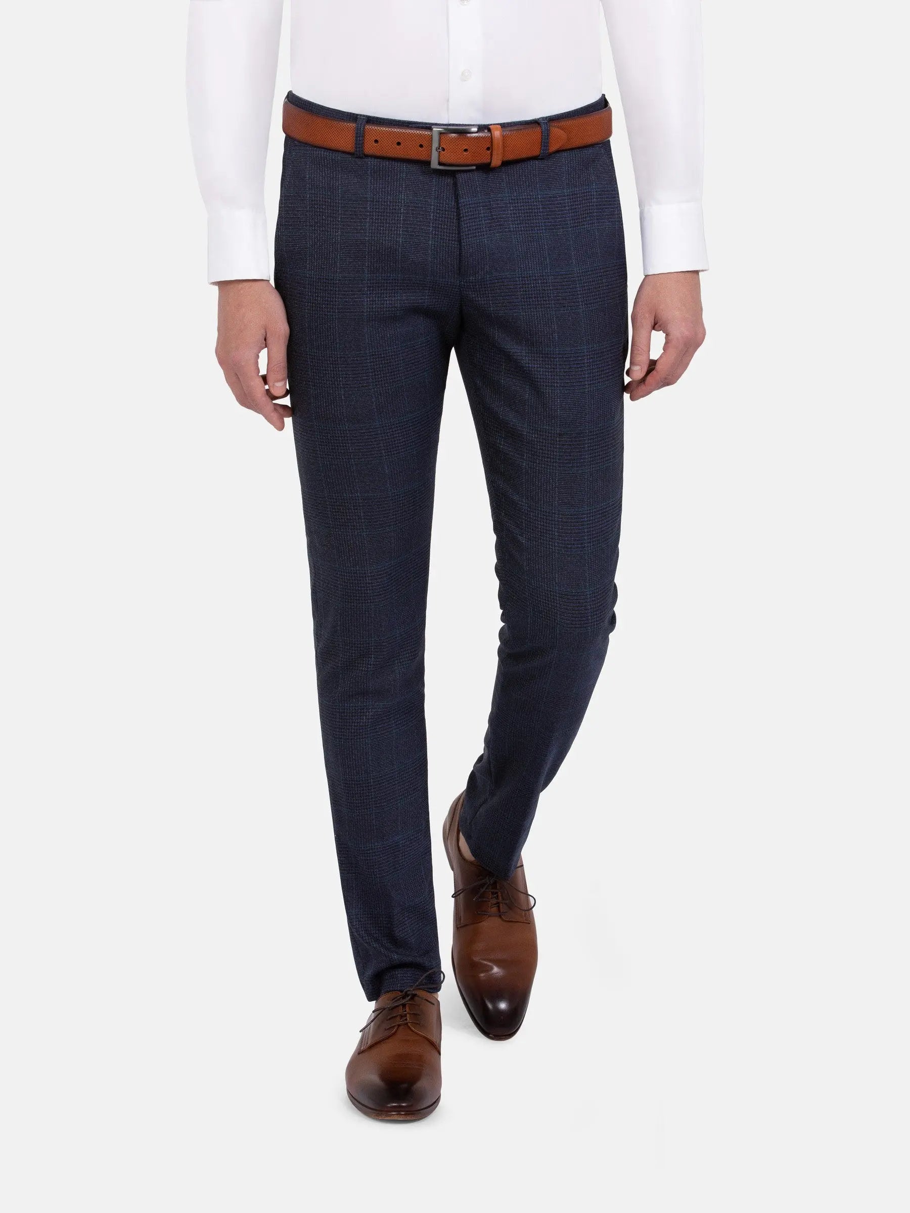 Branco Micro Patterned Navy Pants 60