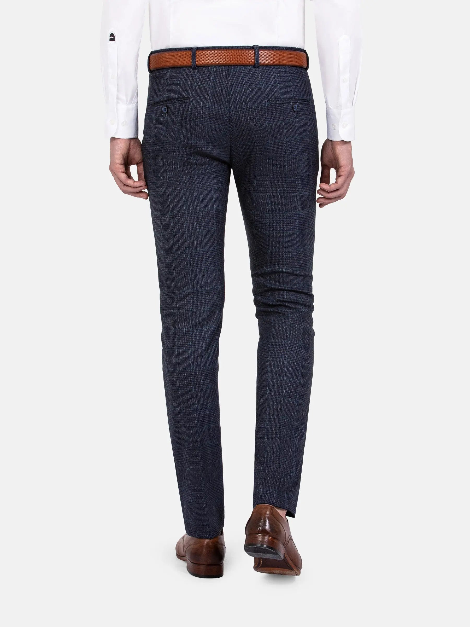Branco Micro Patterned Navy Pants 60