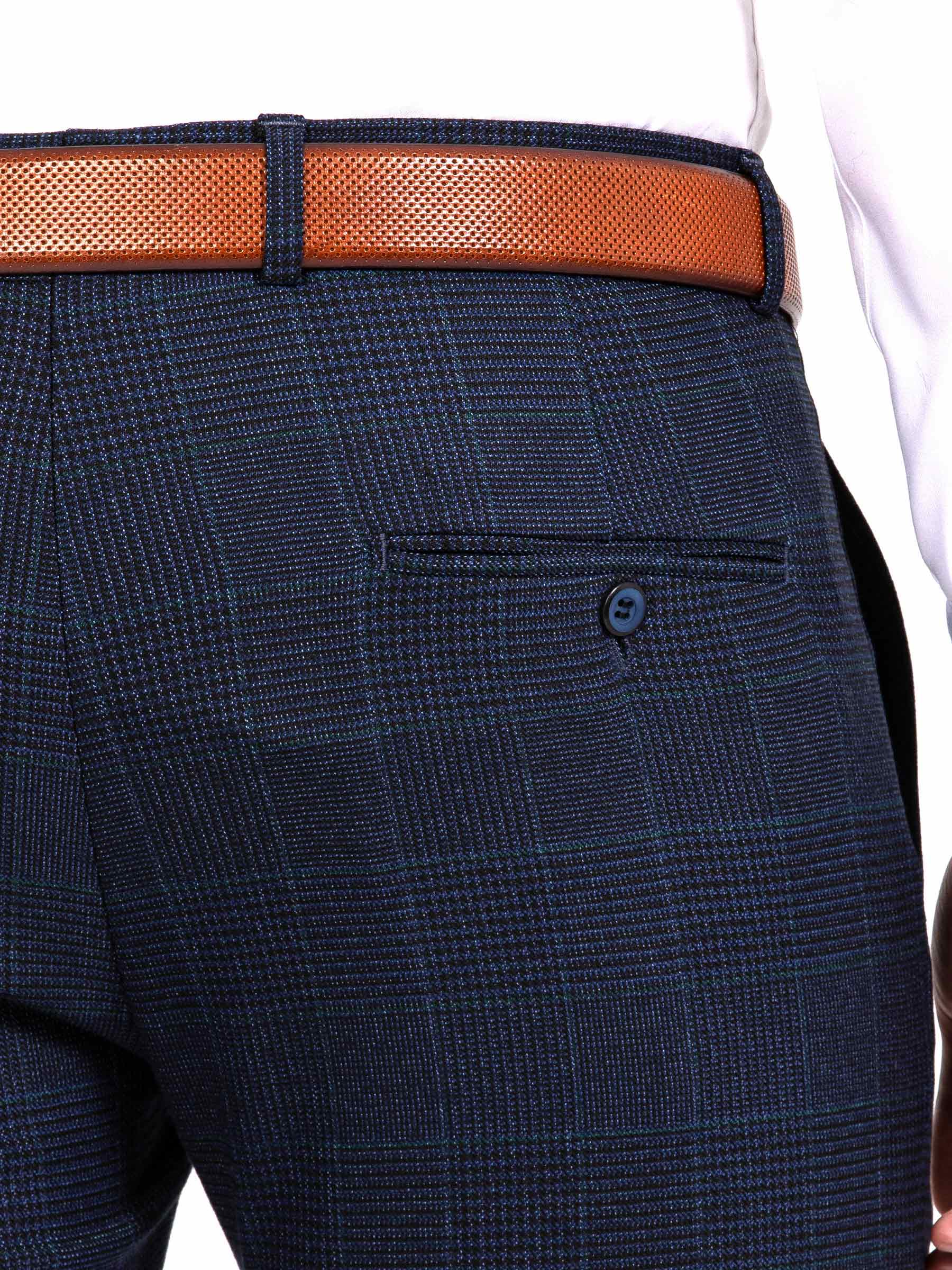 Branco Micro Patterned Navy Pants 60