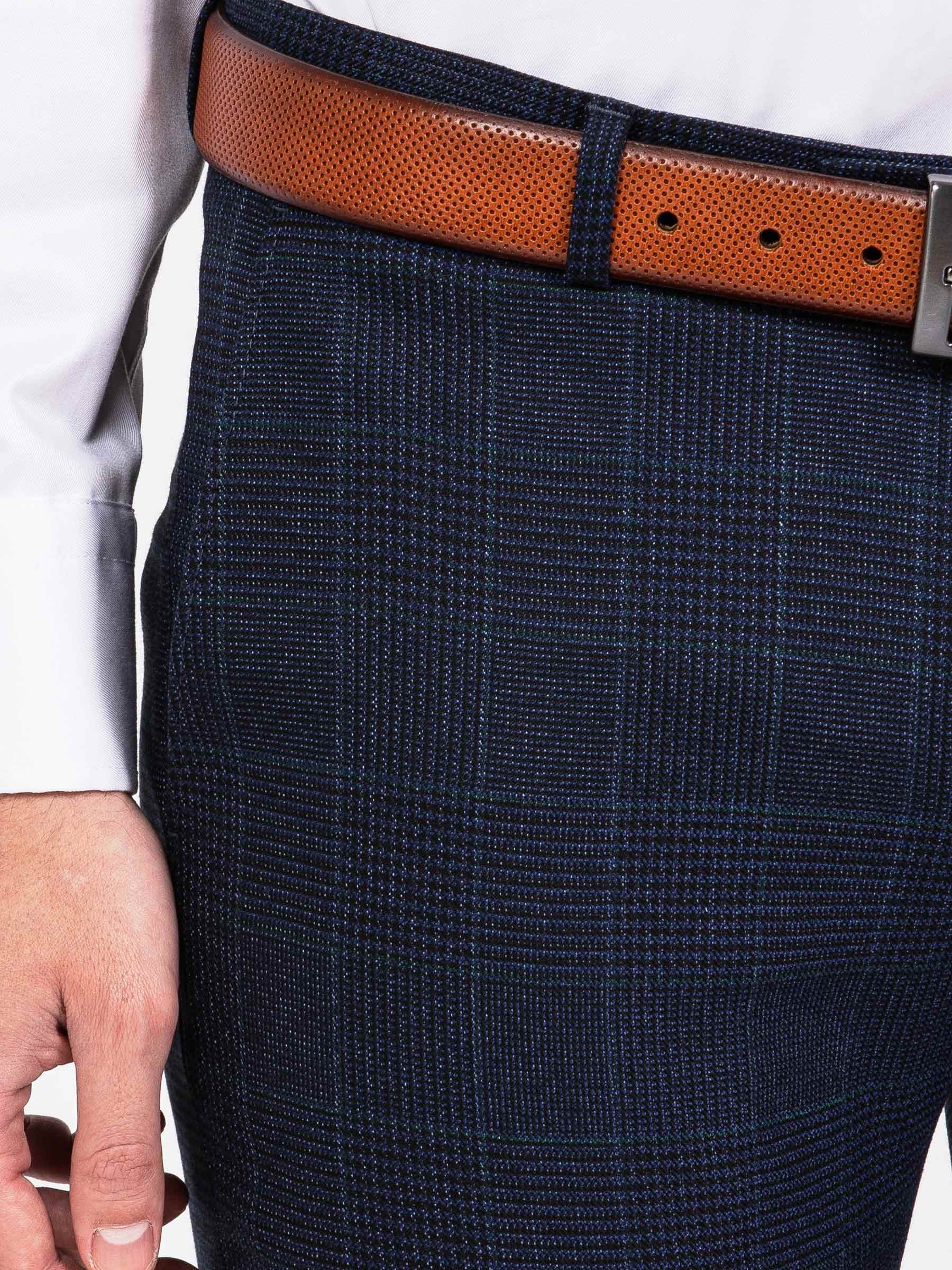Branco Micro Patterned Navy Pants 60