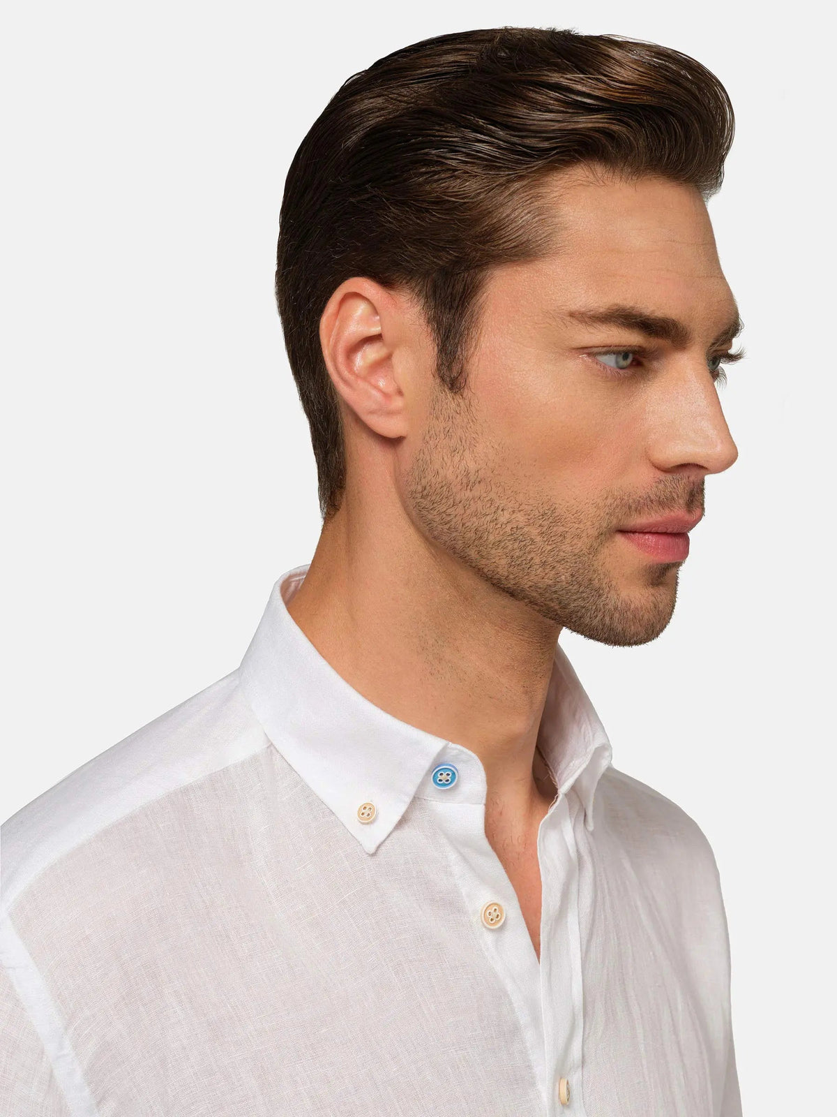 Redention Linen White Long Sleeve Shirt 6XL