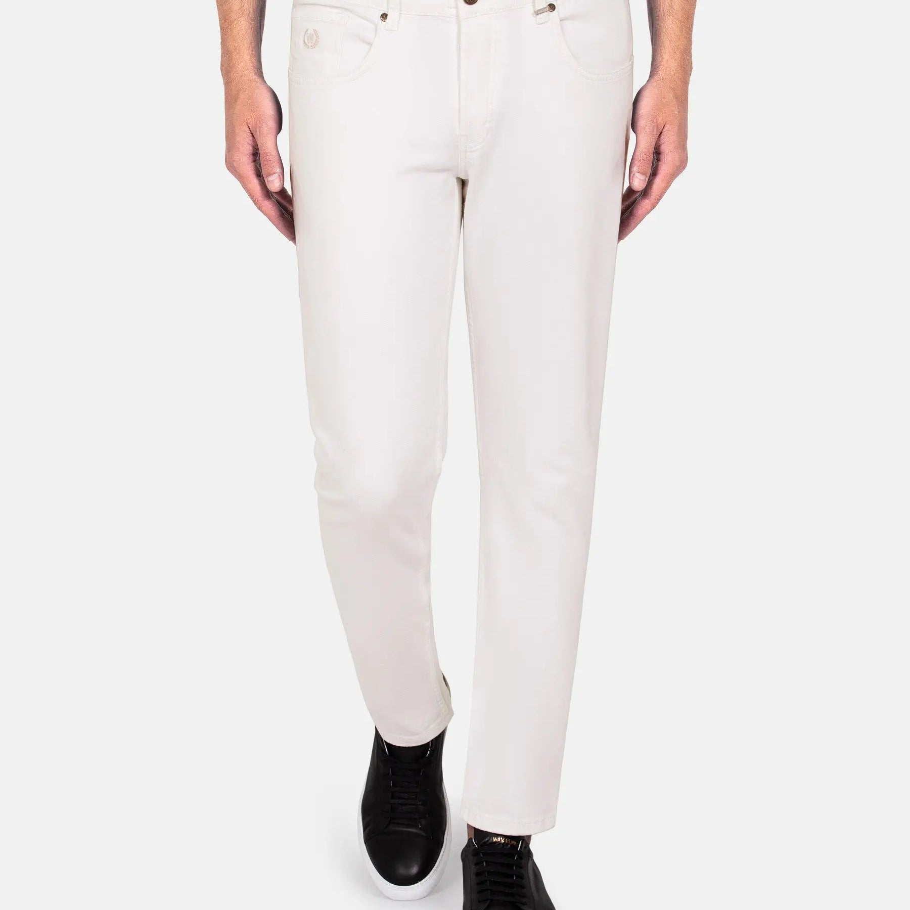 Digorgio Slim Fit Off White Jeans 38-32