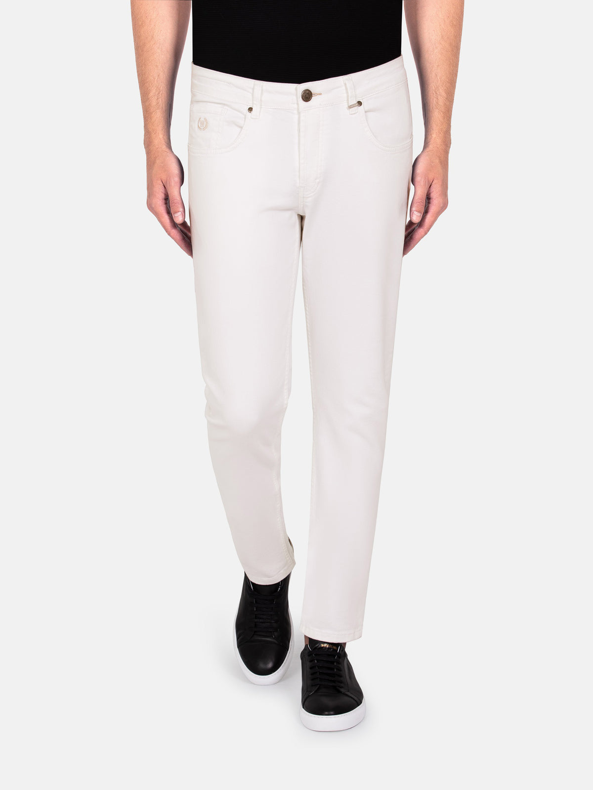 Digorgio Slim Fit Off White Jeans 38-32