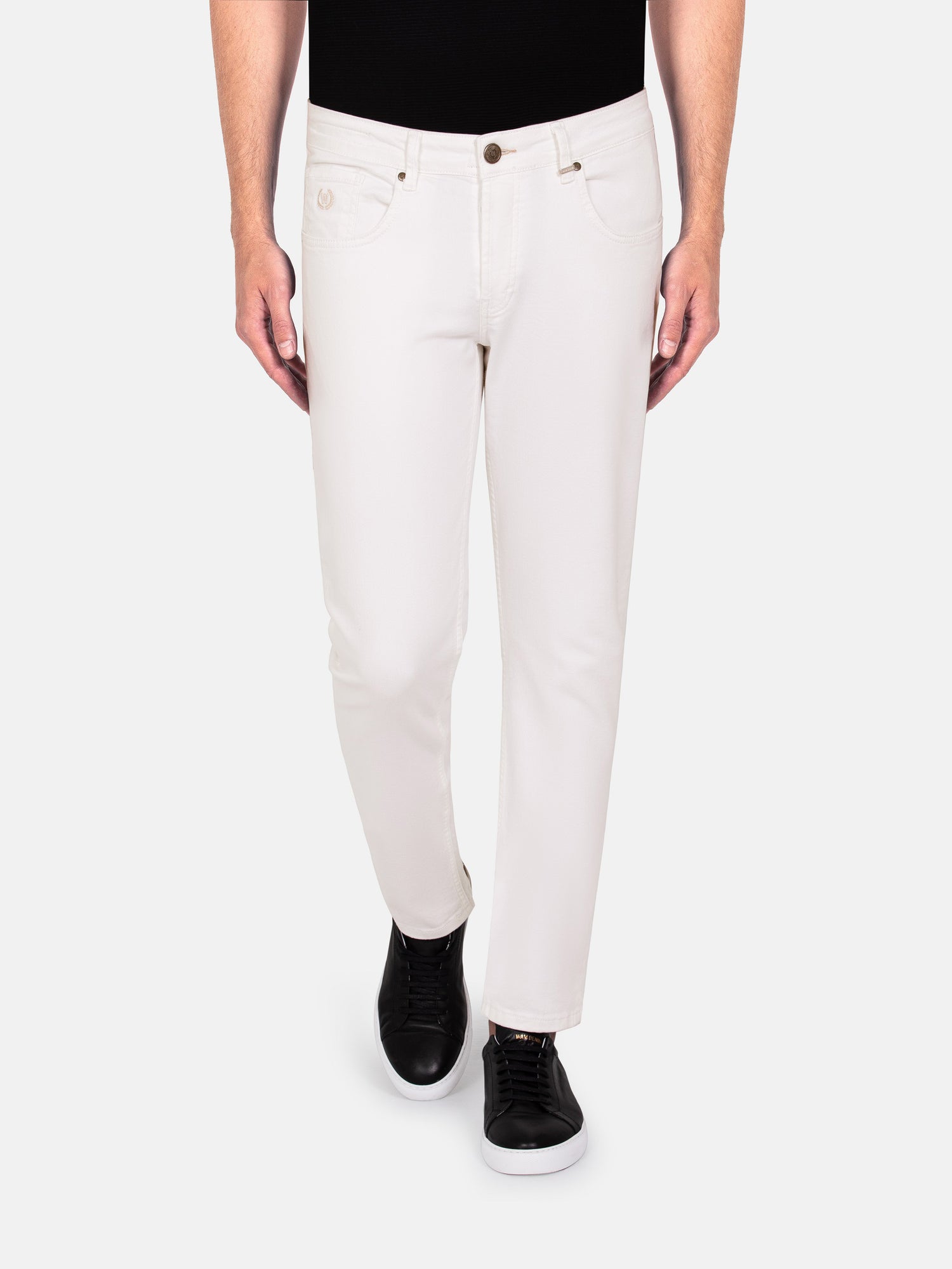 Digorgio Slim Fit Off White Jeans 38-32