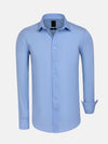 Leira Solid Blue Long Sleeve Shirt 6XL