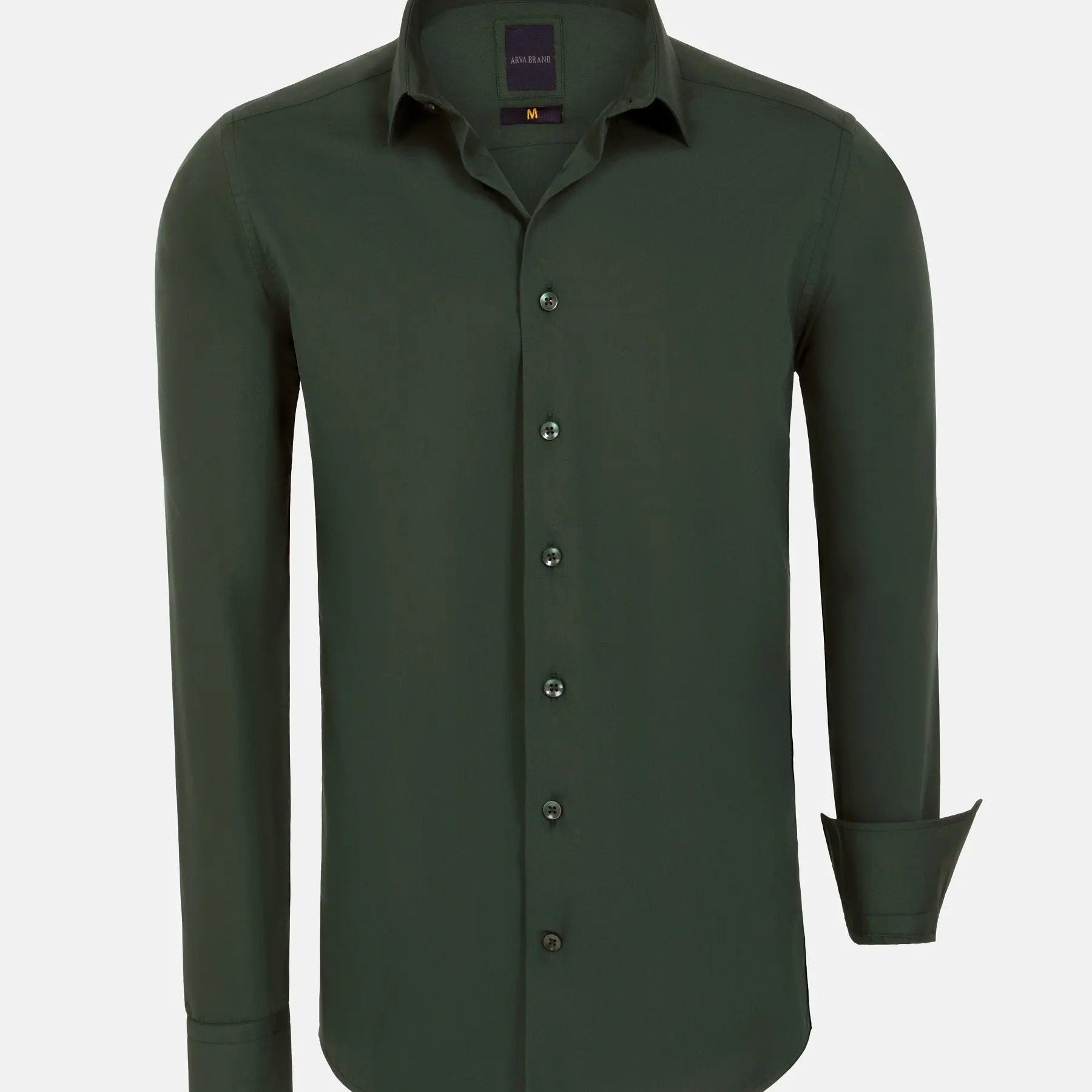 Leira Solid Khaki Long Sleeve Shirt 6XL