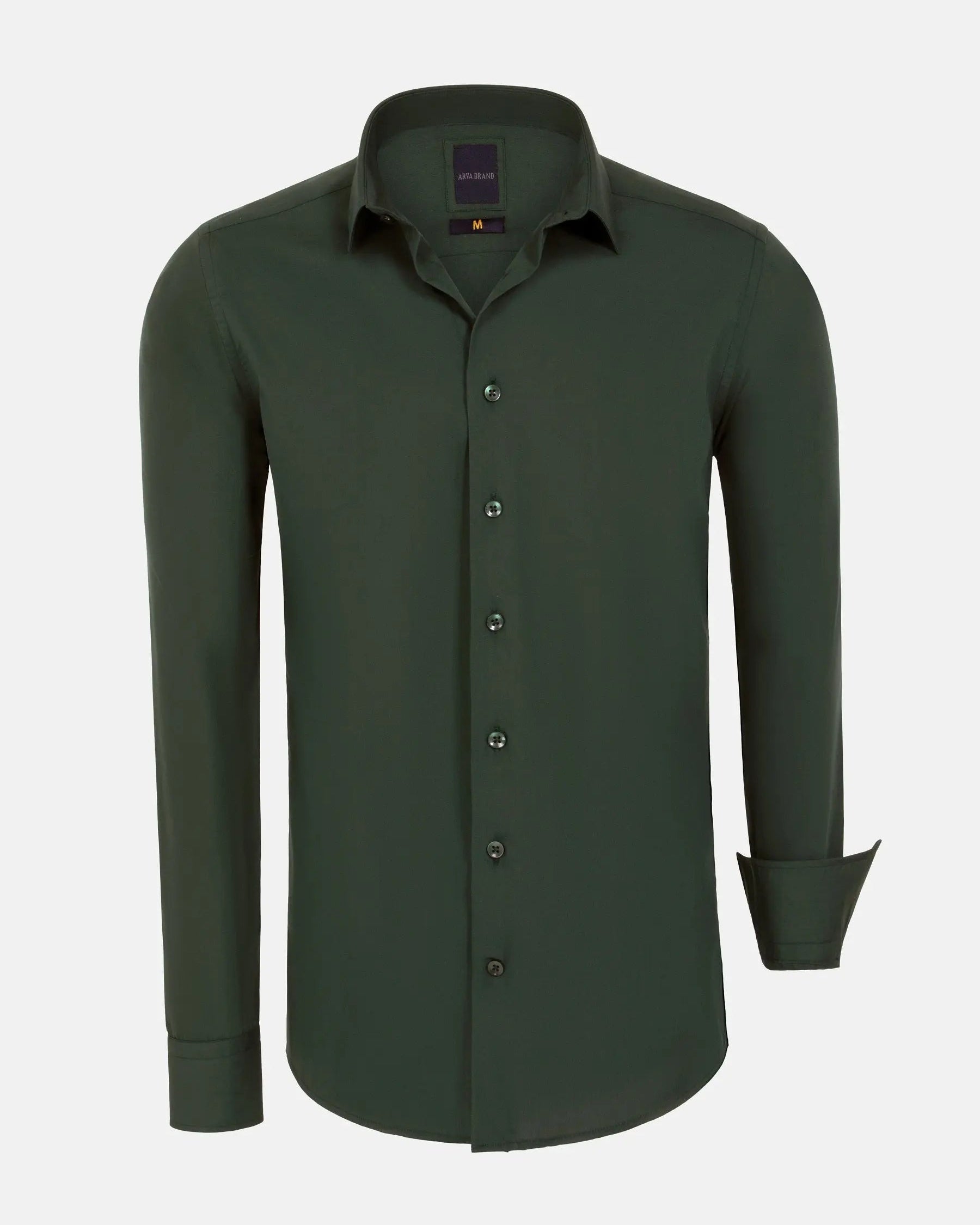 Leira Solid Khaki Long Sleeve Shirt 6XL