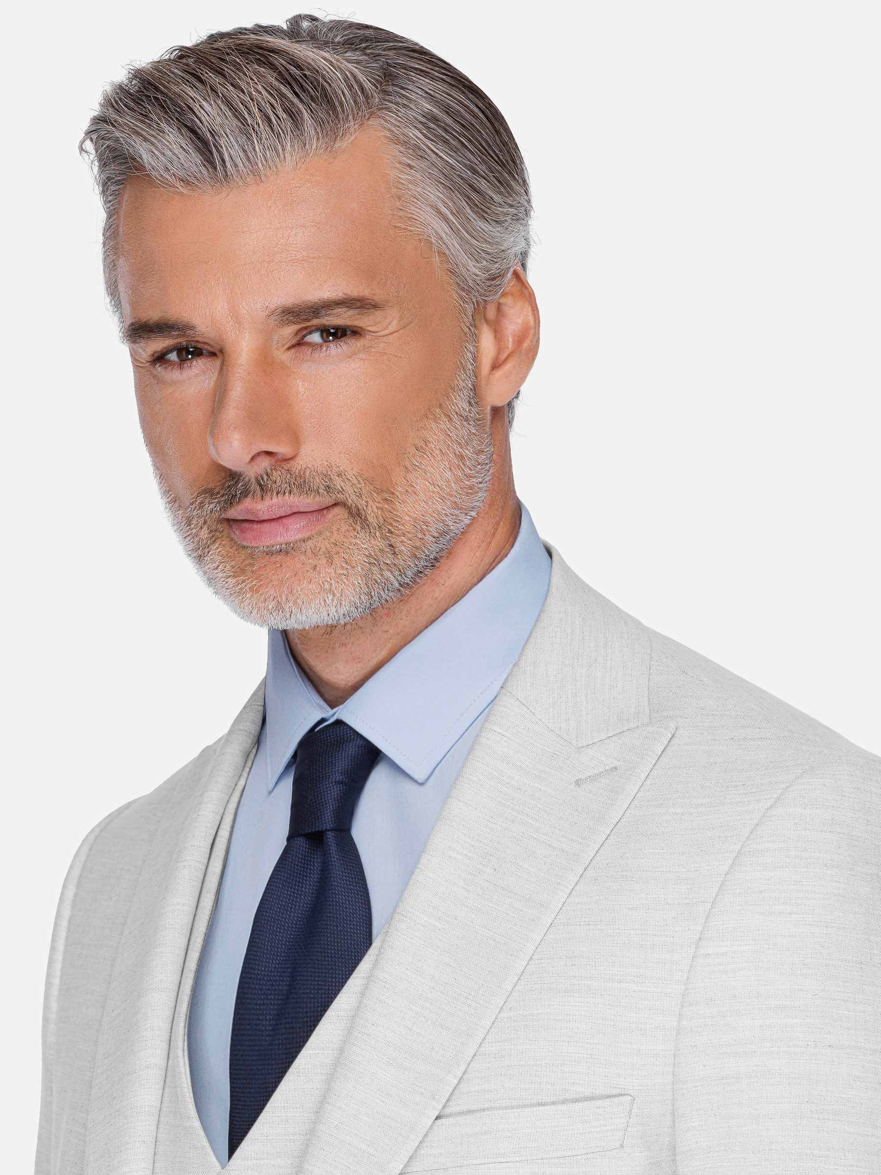 Newsted Comfort Wide Lapel Light Grey Blazer 60