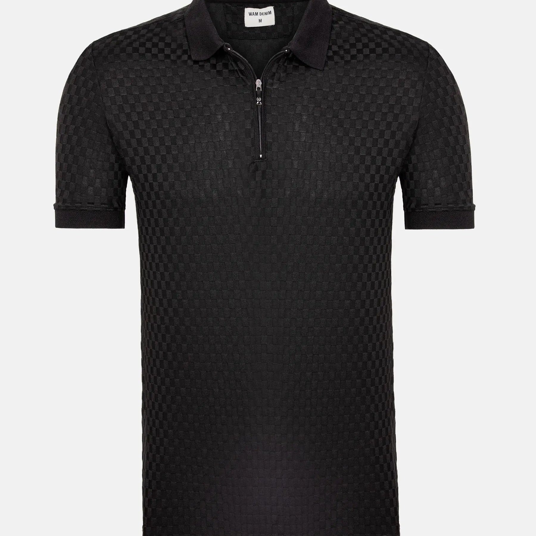 Gonzsles Black Zipper Polo 6XL