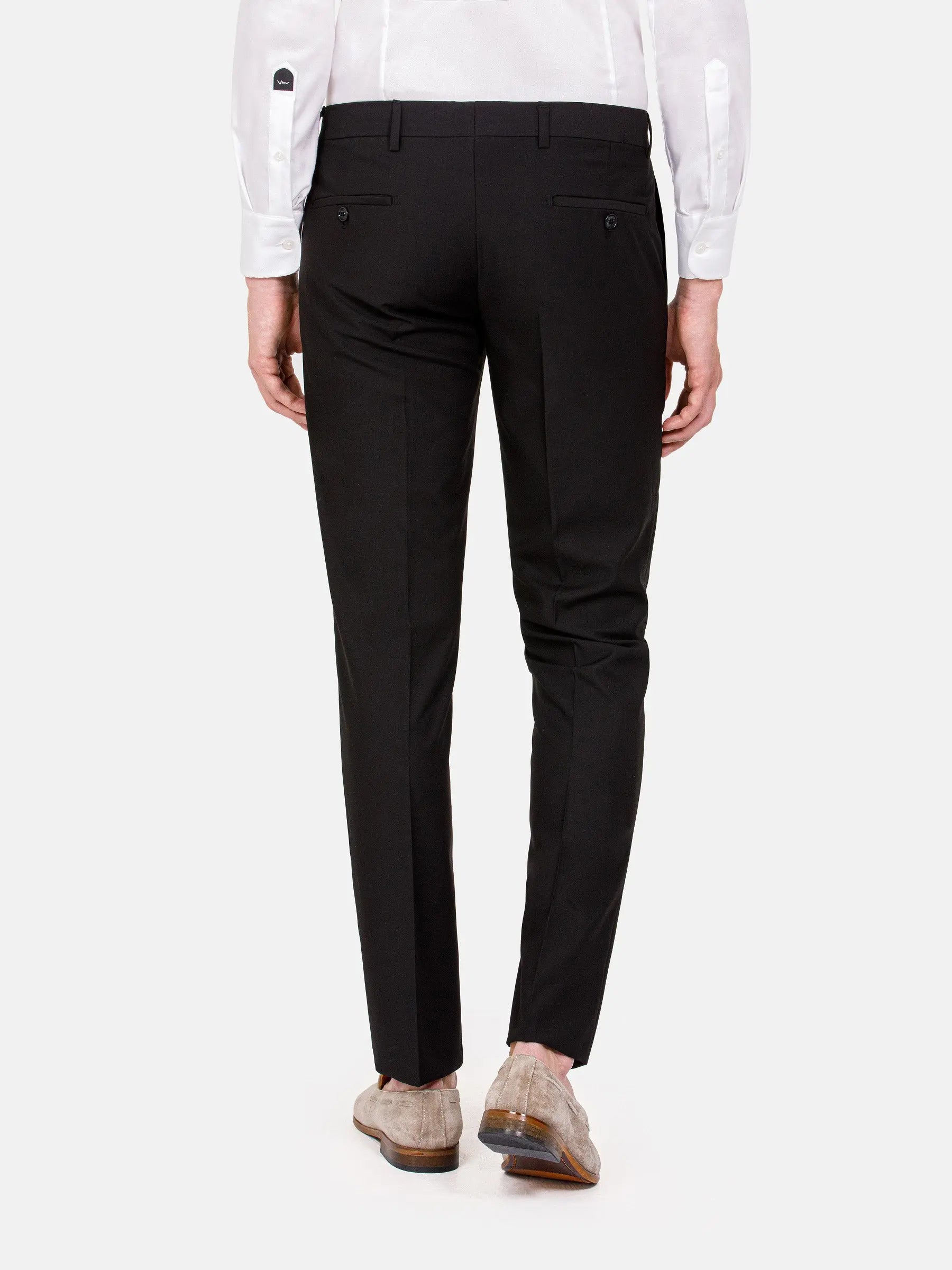 Comfort Slim Fit Blk Pants 56