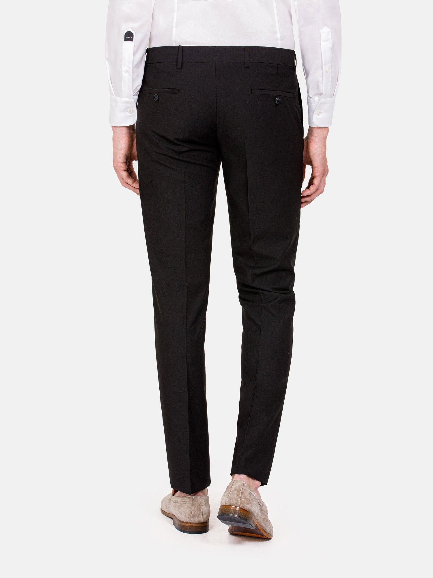 Comfort Slim Fit Blk Pants 56