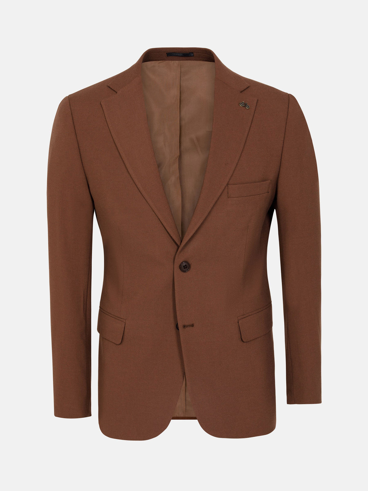 Slim Fit Brown Textured Blazer 60