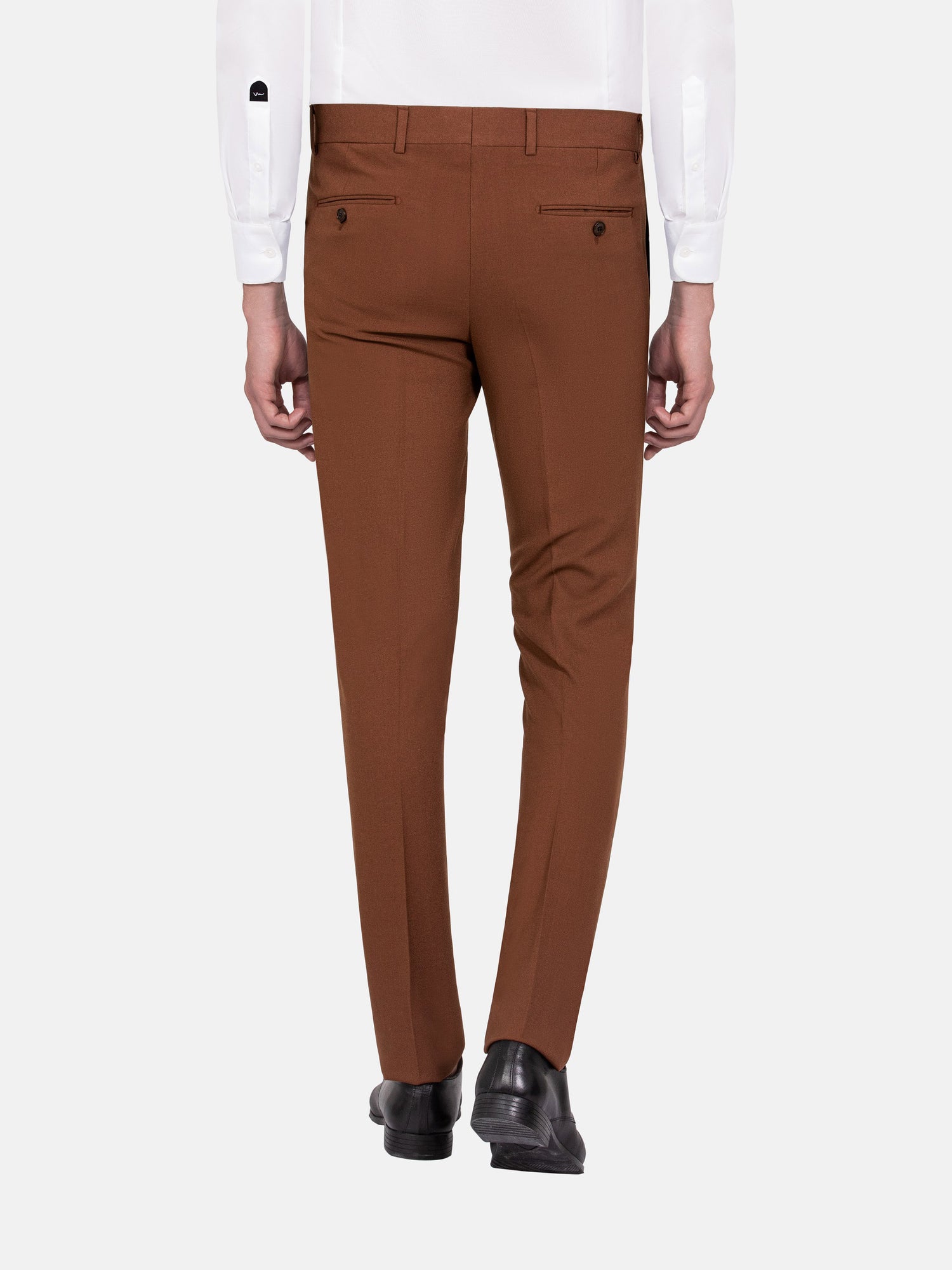 Slim Fit Textured Brown Pants 60