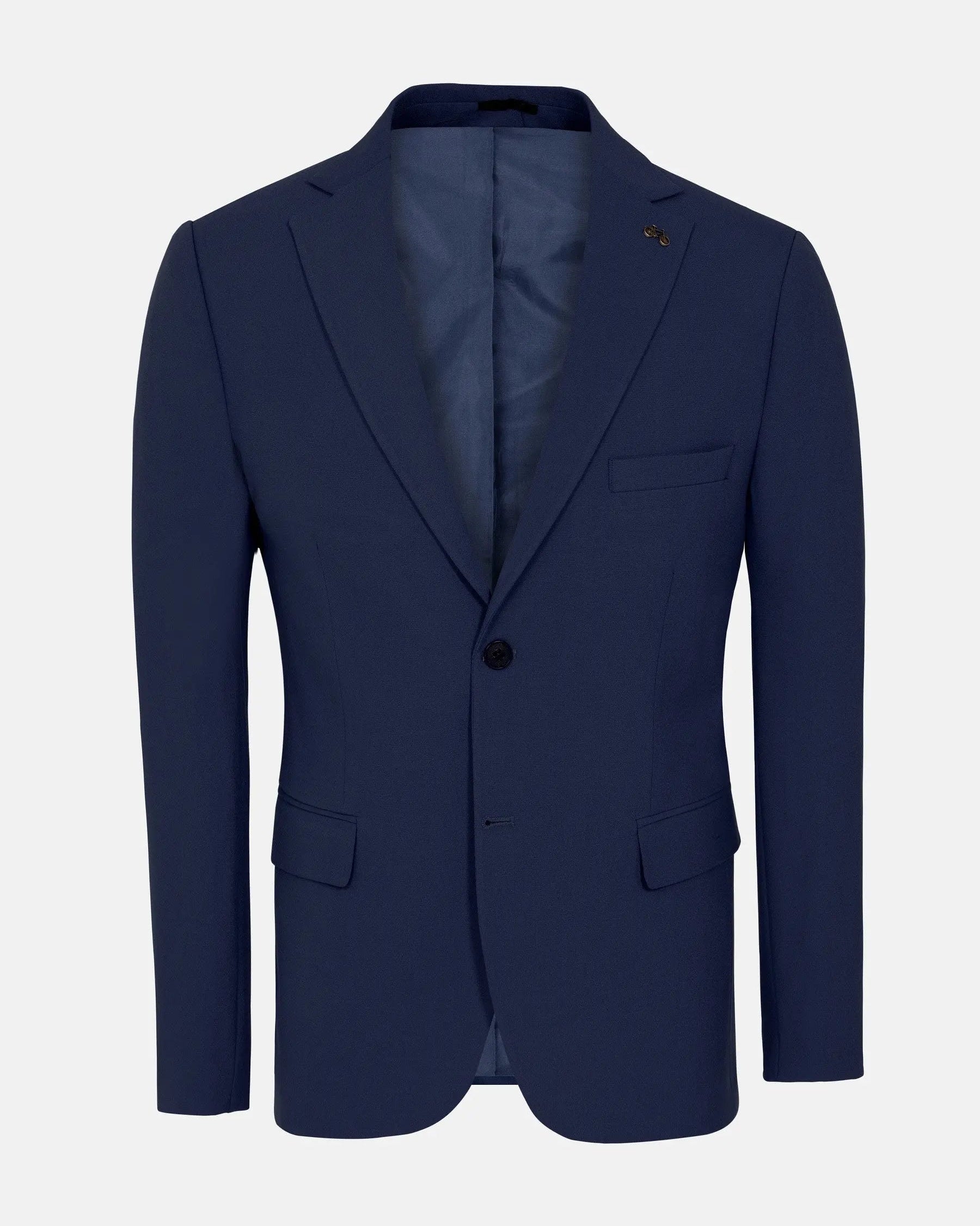 Slim Fit Navy Textured Blazer 60