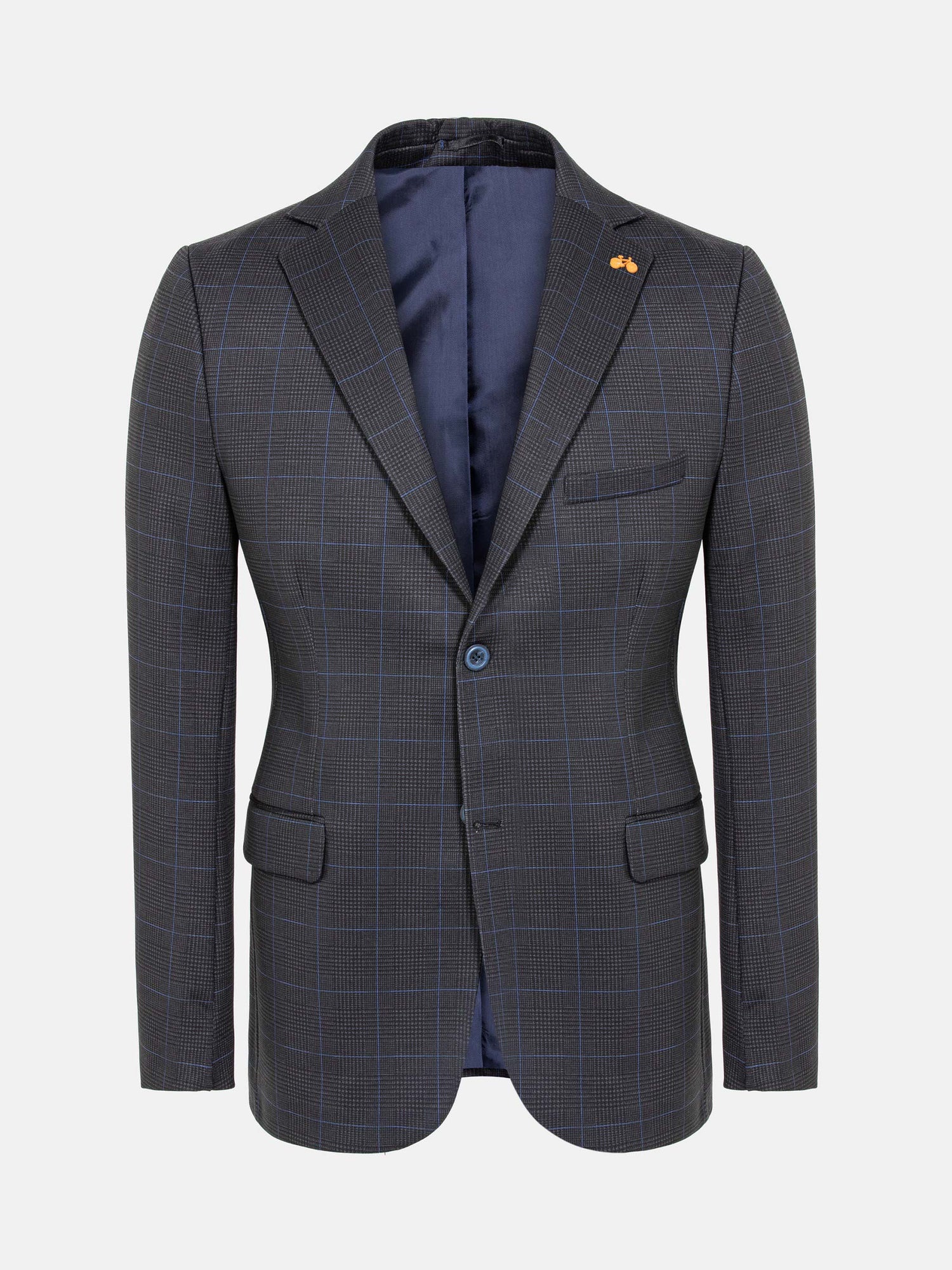 Archer Checkered Indigo Navy Blazer 60