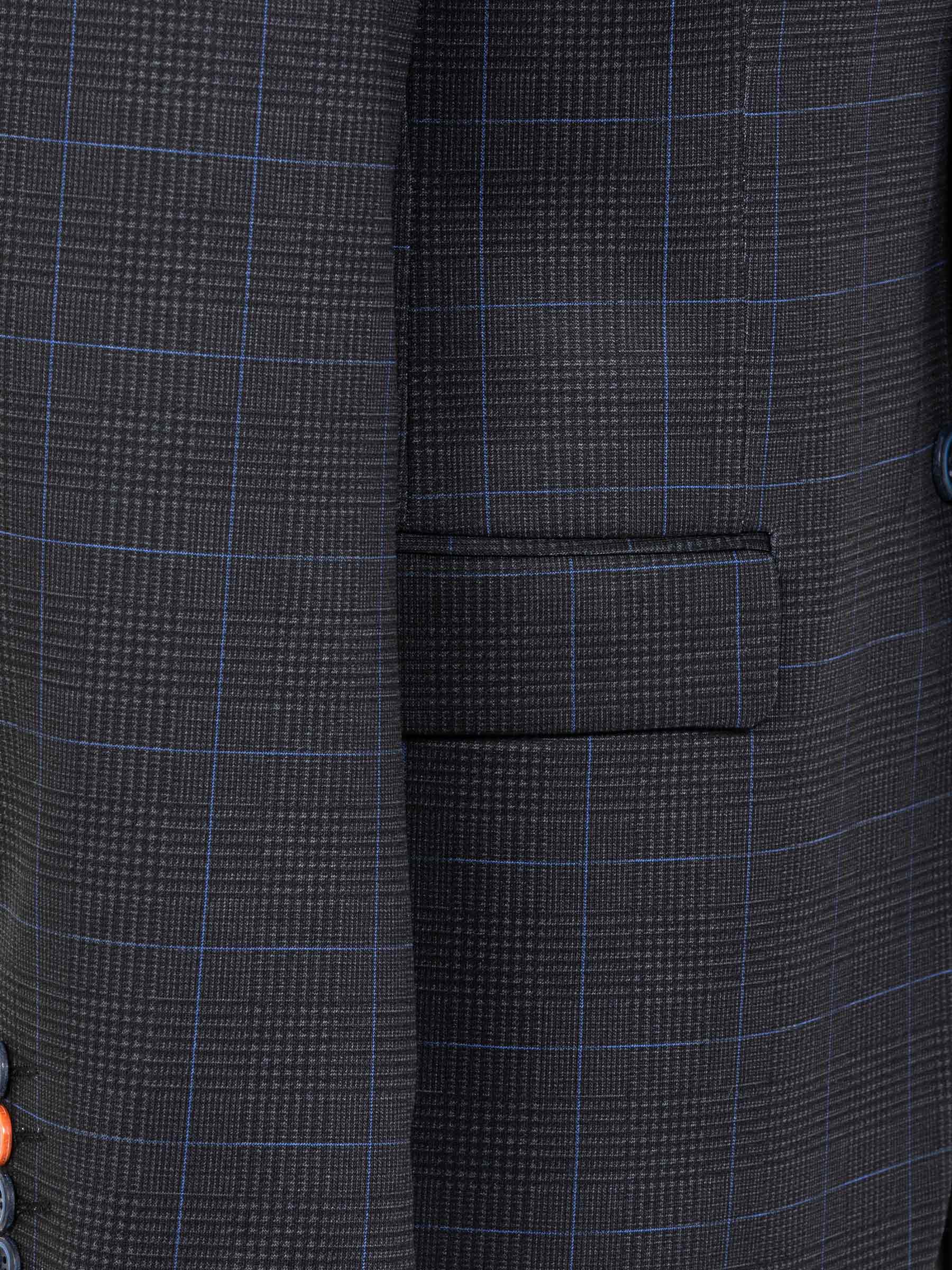 Archer Checkered Indigo Navy Blazer 60