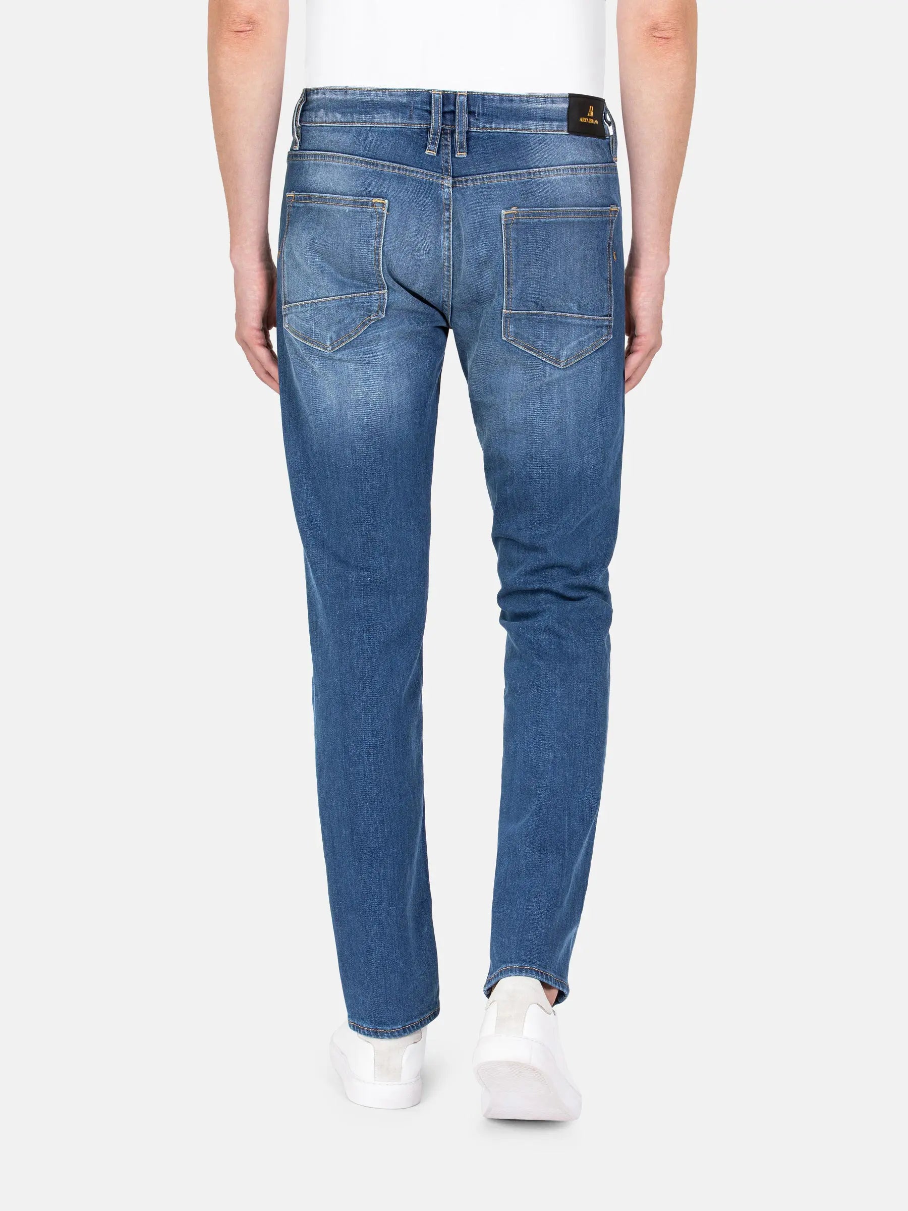 Aluin Slim Fit Stone Wash Light Navy Jeans 40-32