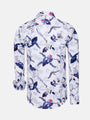 Sullivan White Floral Print Long Sleeve Shirt 6XL