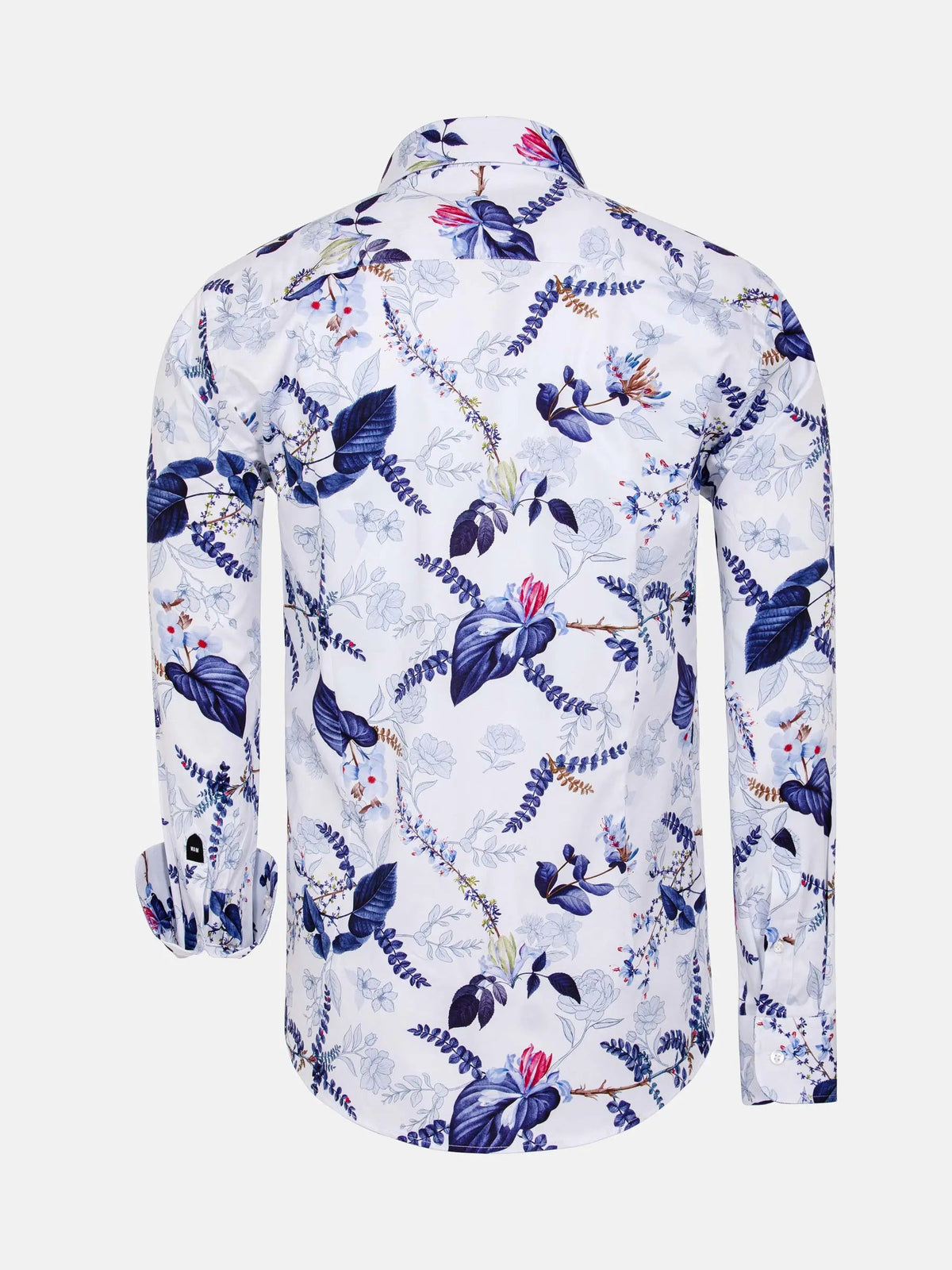 Sullivan White Floral Print Long Sleeve Shirt 6XL