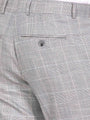 Ground Checkered Slim Fit Grey Pants 60