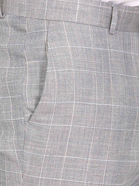 Ground Checkered Slim Fit Grey Pants 60