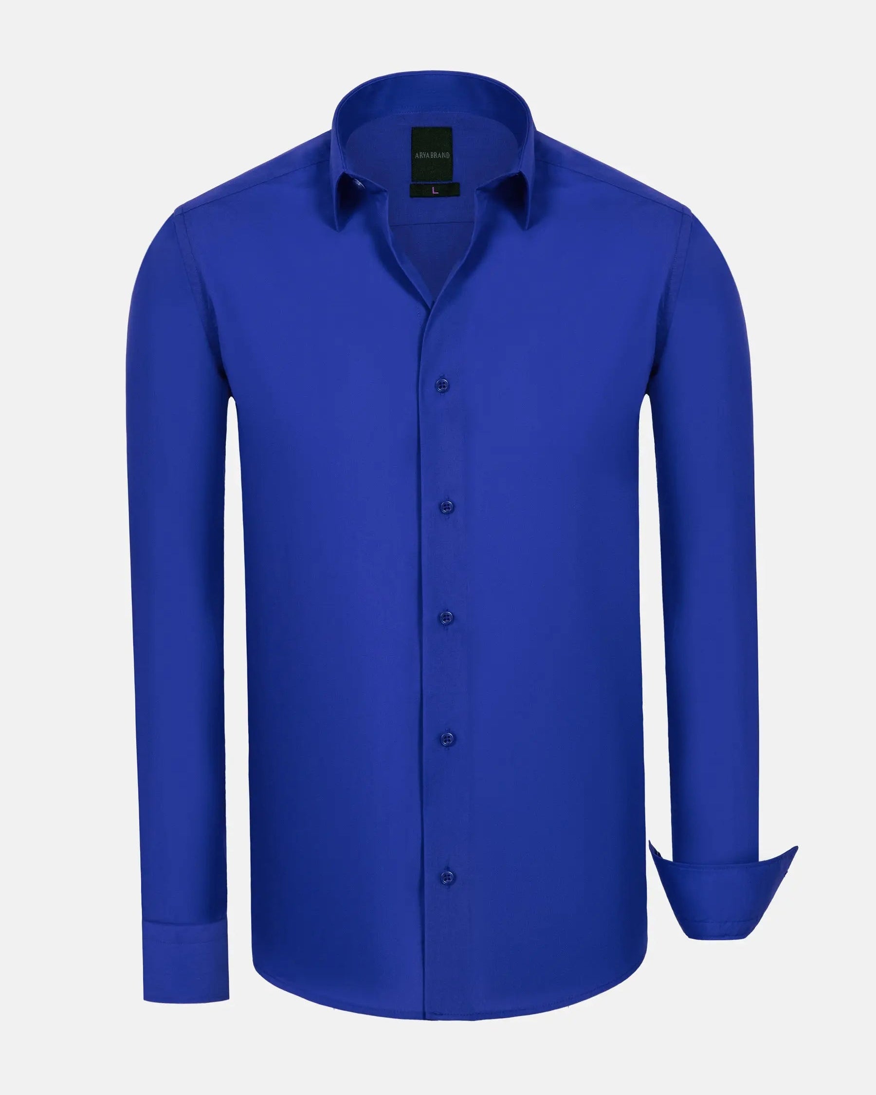 Leira Solid Royal Blue Long Sleeve Shirt 6XL