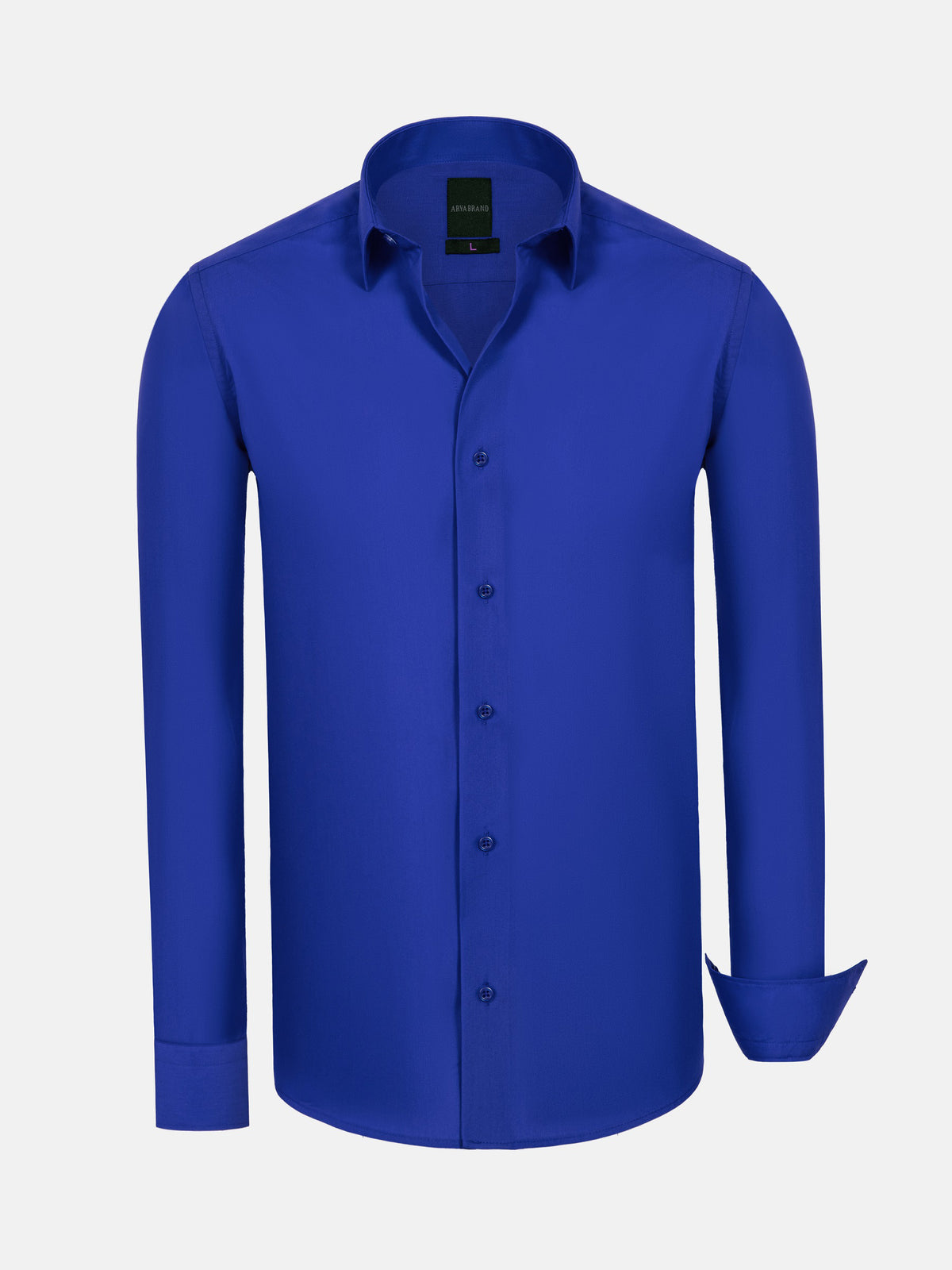 Leira Solid Royal Blue Long Sleeve Shirt 6XL