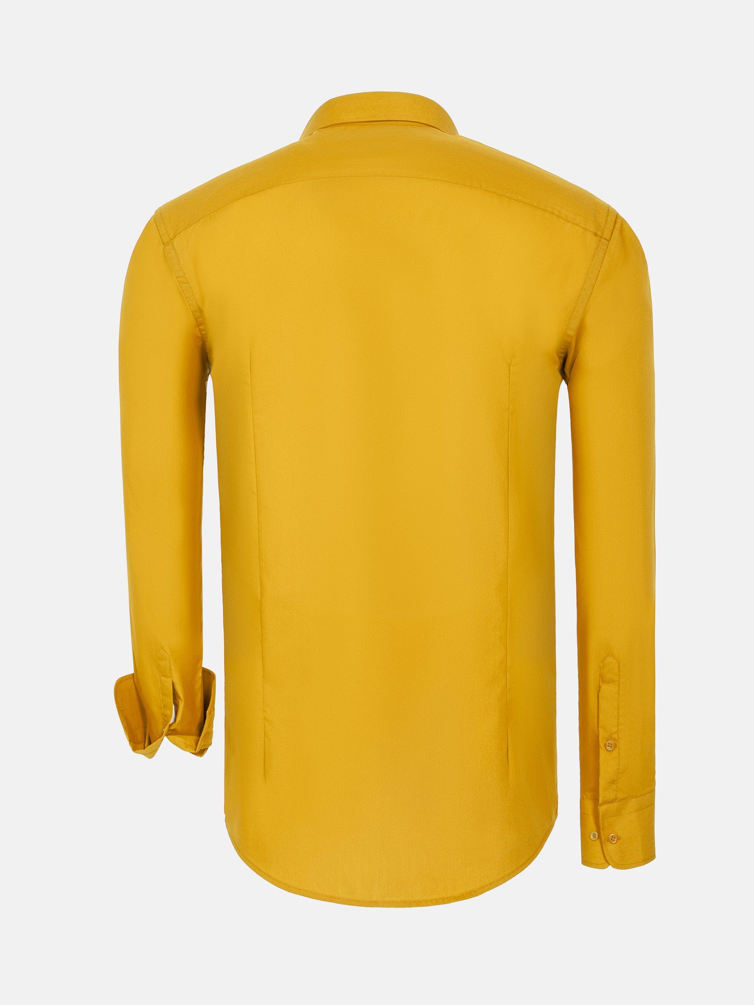 Leira Solid Yellow Long Sleeve Shirt 6XL