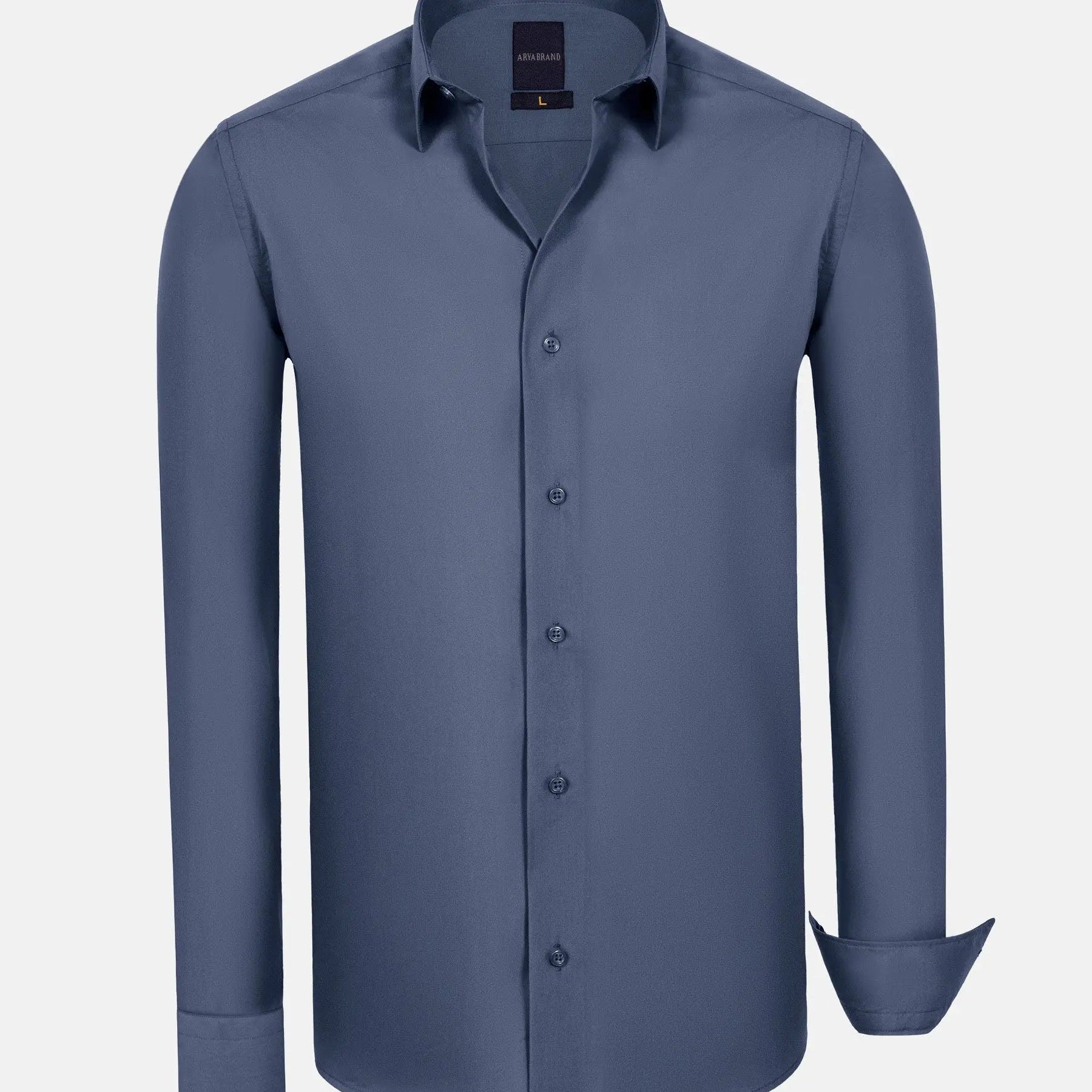 Leira Solid Anthrite Long Sleeve Shirt 6XL