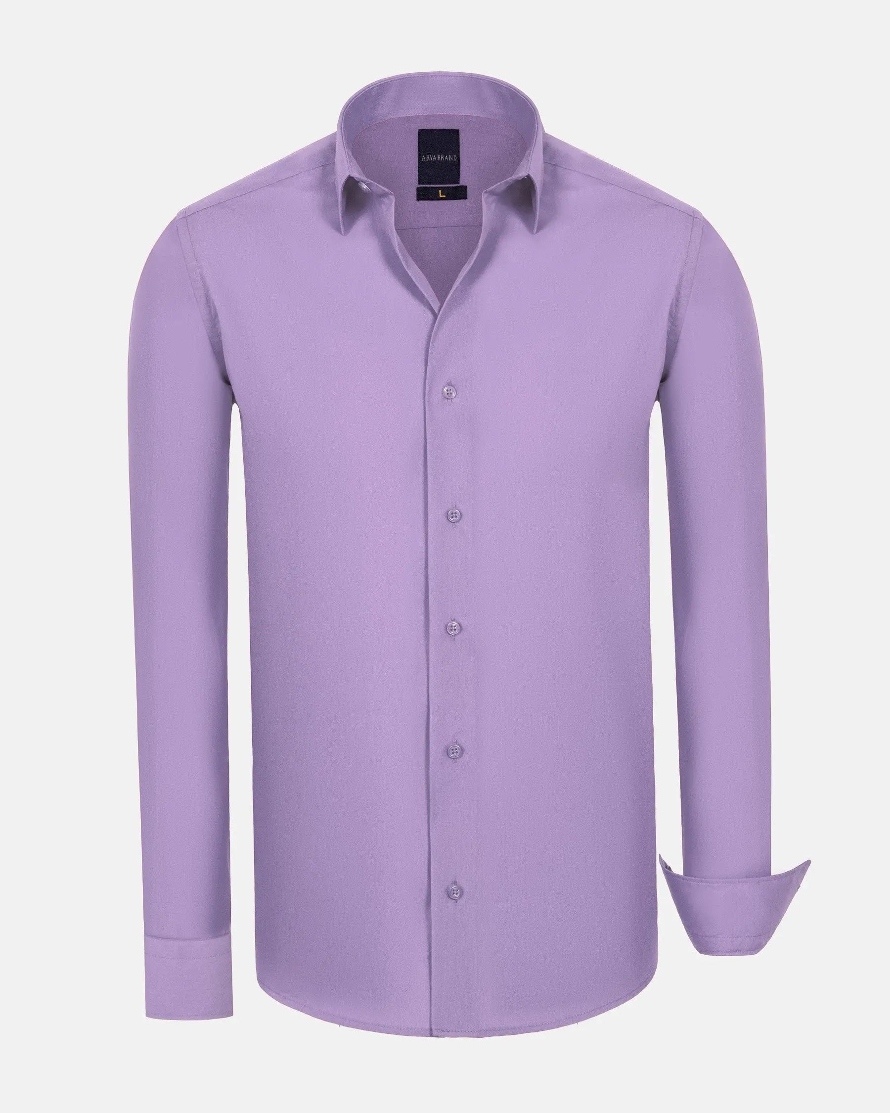 Leira Solid Lilac Long Sleeve Shirt 6XL