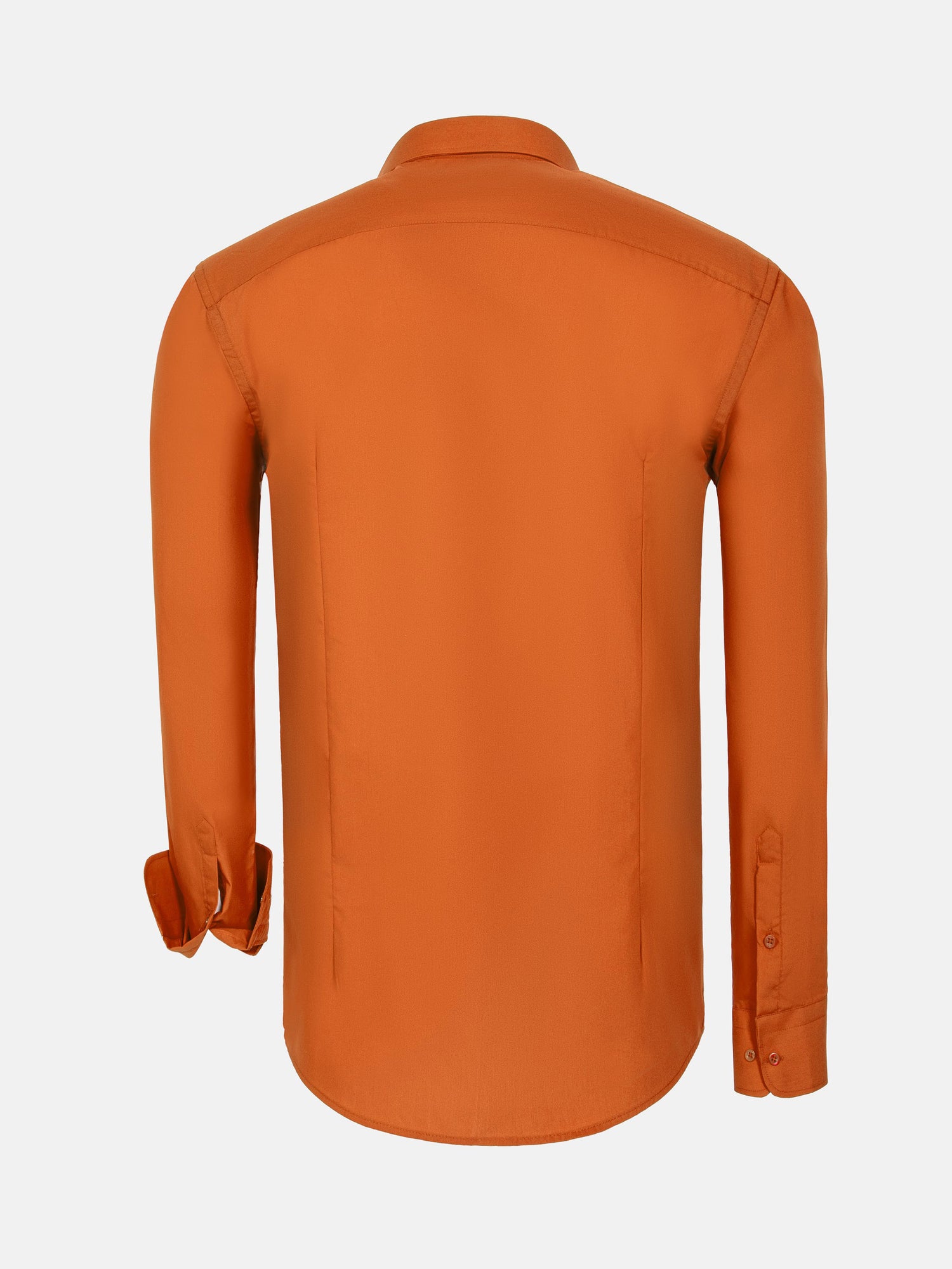 Leira Solid Orange Long Sleeve Shirt 6XL