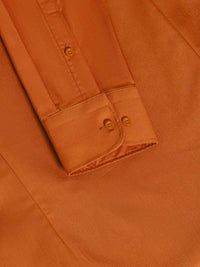 Leira Solid Orange Long Sleeve Shirt 6XL