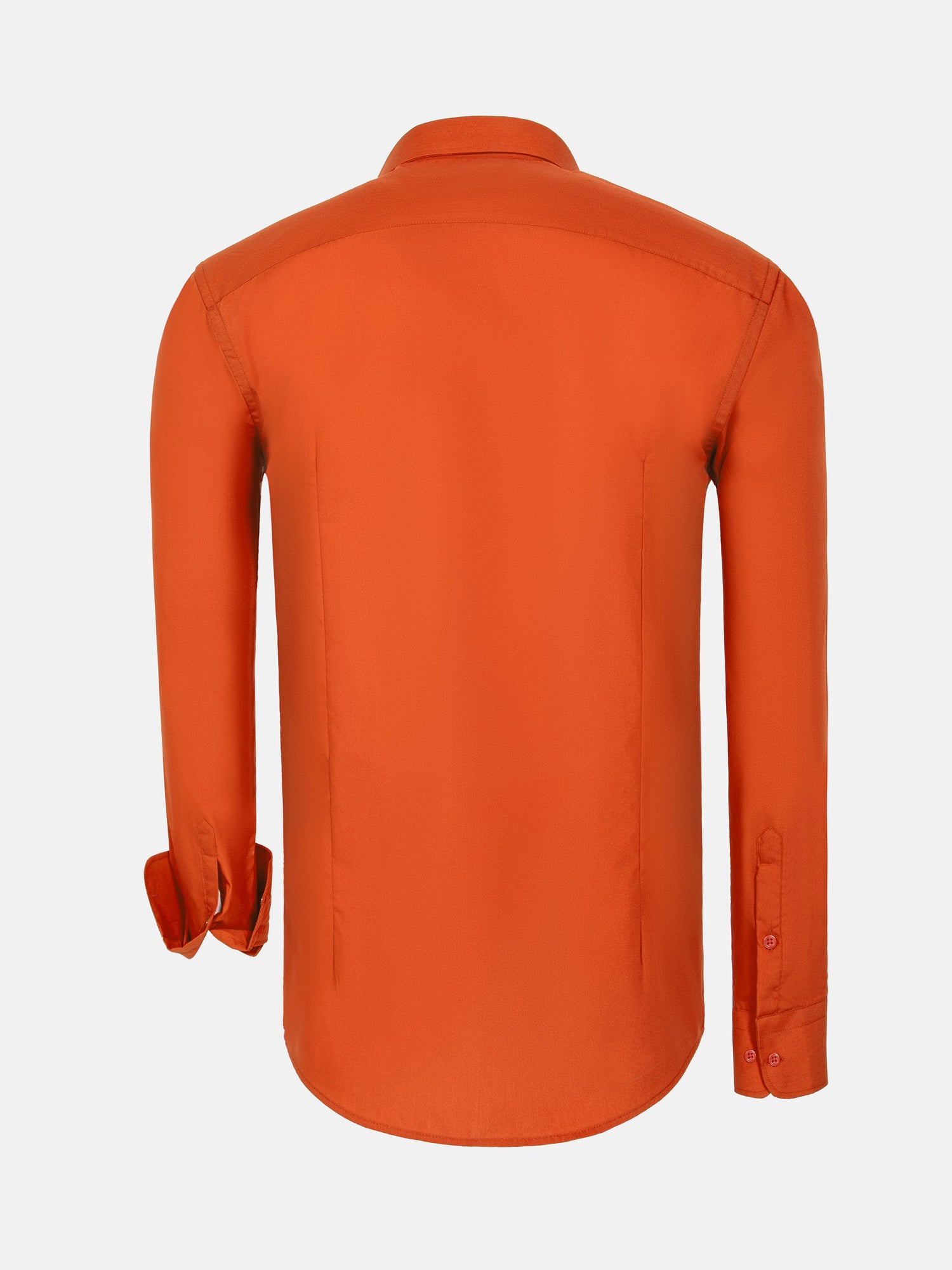 Leira Solid Dark Orange Long Sleeve Shirt 6XL