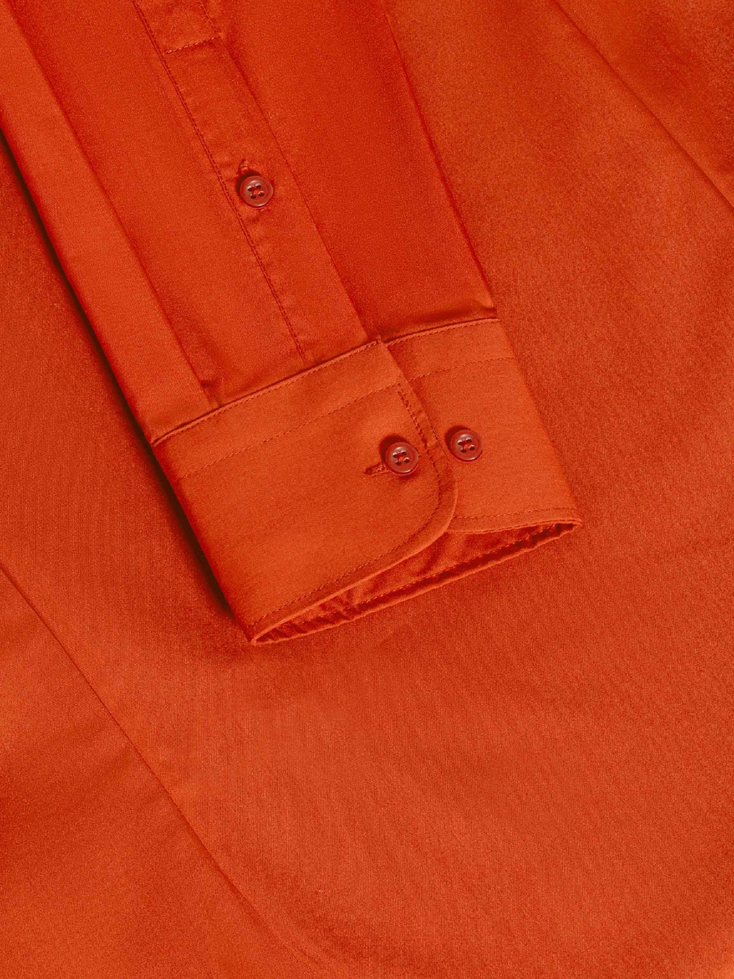 Leira Solid Dark Orange Long Sleeve Shirt 6XL