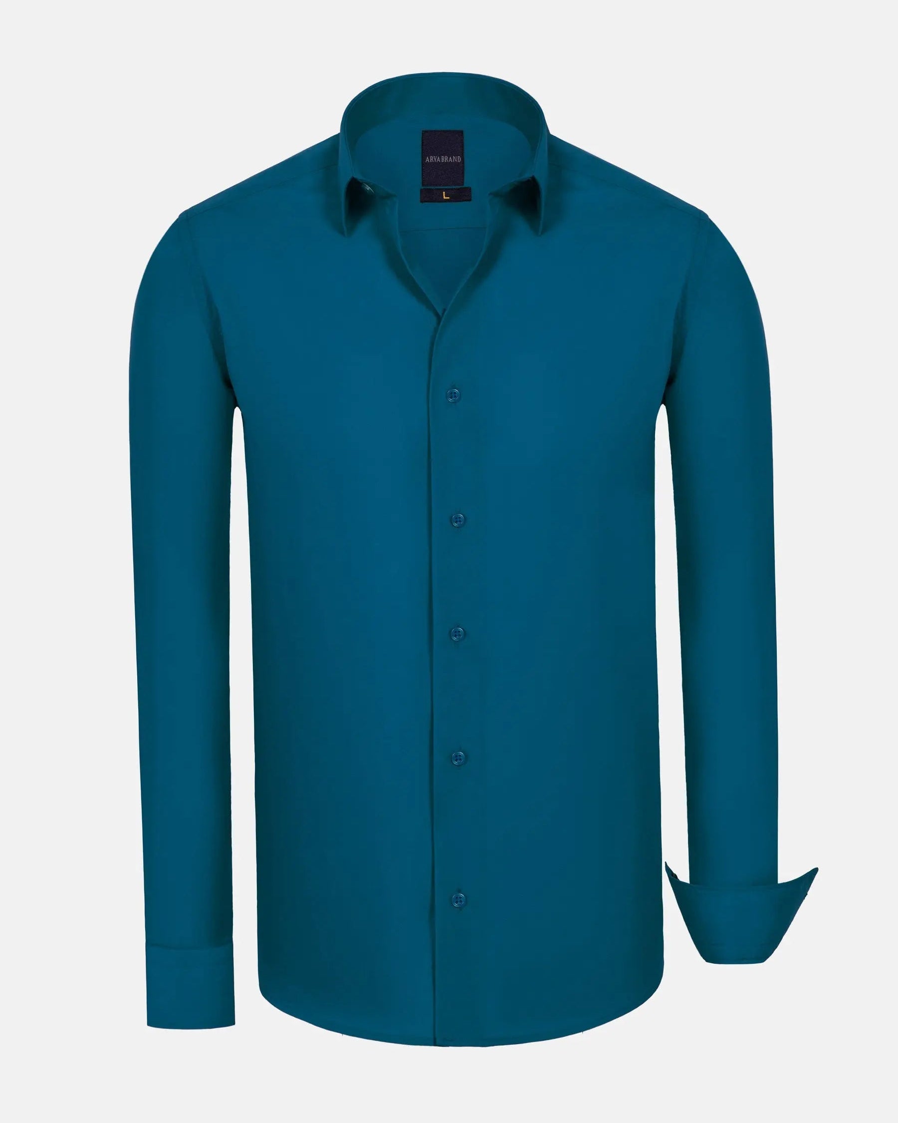 Leira Solid Petrol Long Sleeve Shirt 6XL