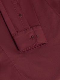 Leira Solid Dark Red Long Sleeve Shirt 6XL