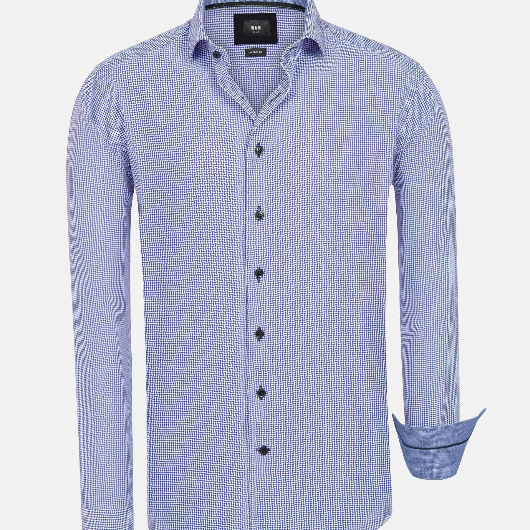 Vermilion Checkered Blue Long Sleeve Shirt 6XL