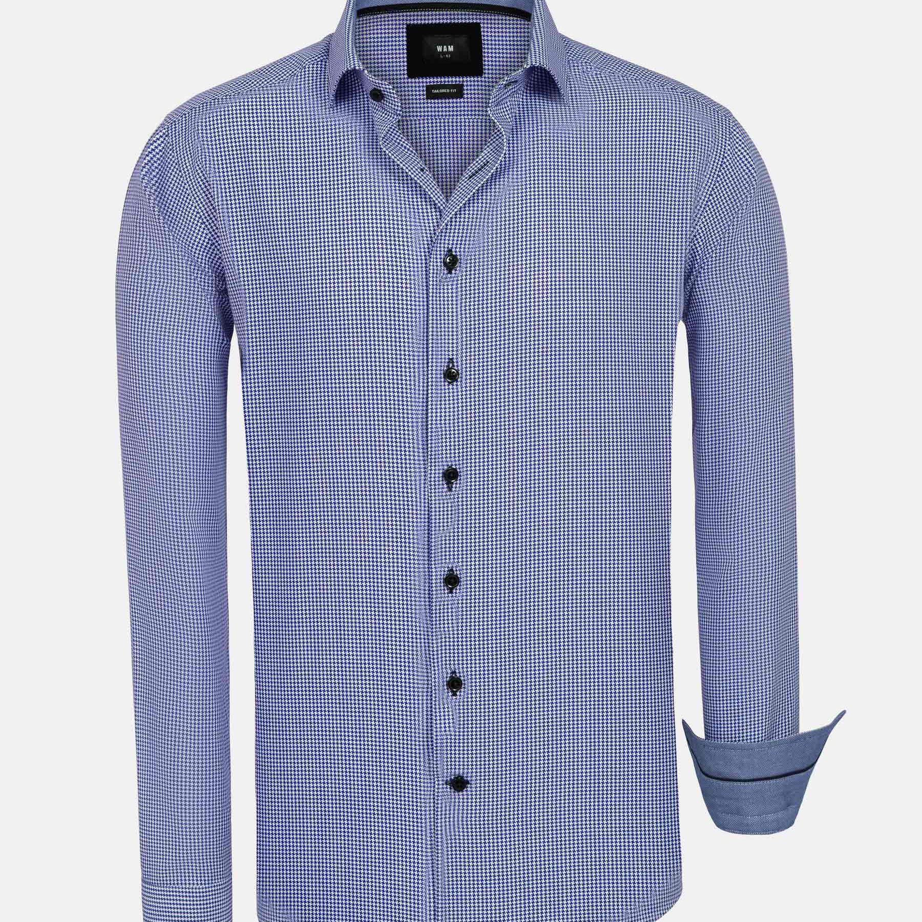 Vermilion Checkered Royal Blue Long Sleeve Shirt 6XL