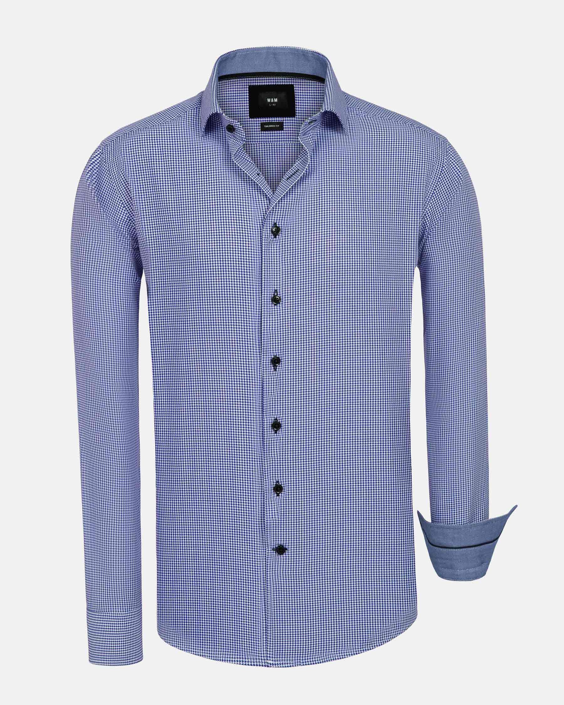 Vermilion Checkered Royal Blue Long Sleeve Shirt 6XL