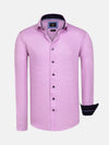 Sky Lake Pink Micro Patterned Long Sleeve Shirt 6XL