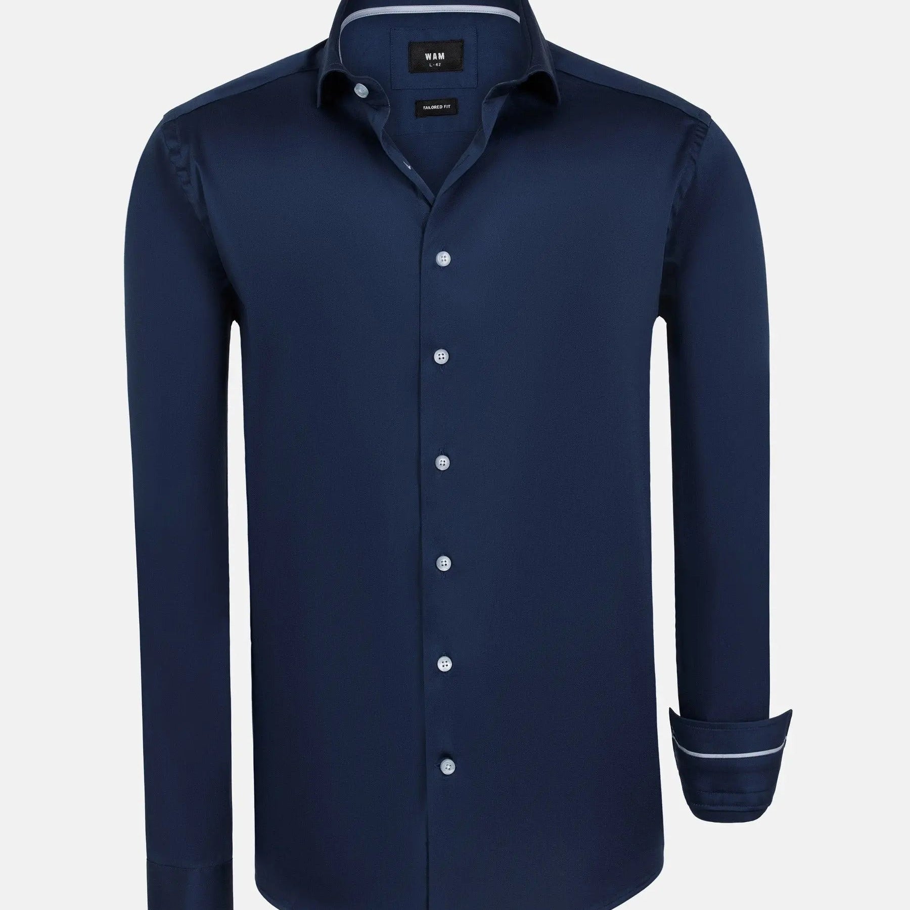 Catalina Navy Solid Long Sleeve Shirt 6XL