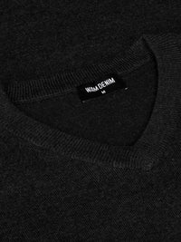 Athens V-Neck Black Pullover 6XL