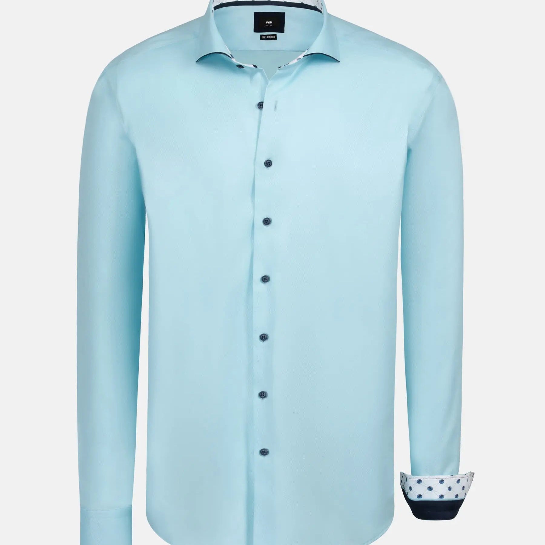Mykonos Solid Light Turquoise Shirt Long Sleeve 6XL
