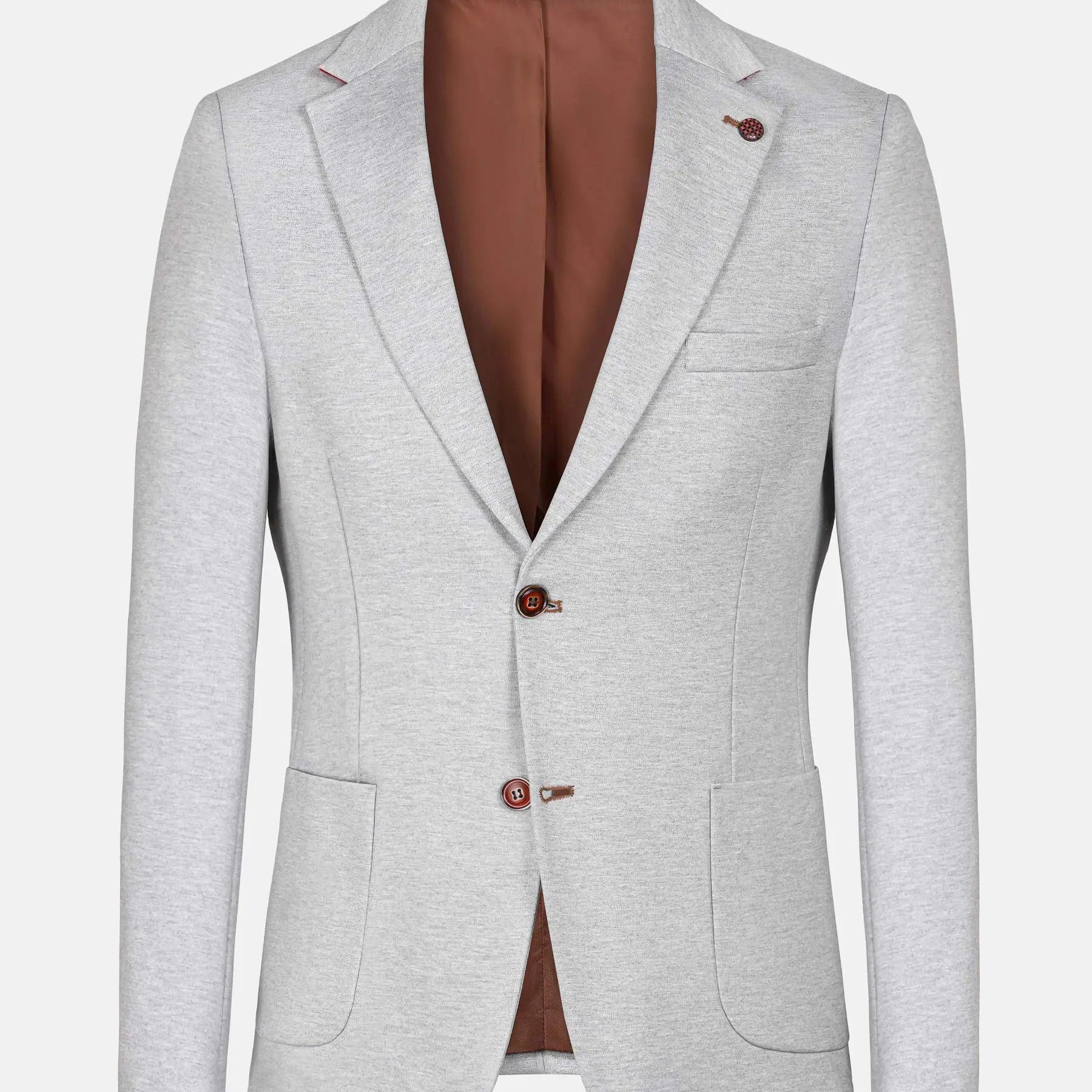 Engima Patch Pocket Slim Light Grey Blazer 60