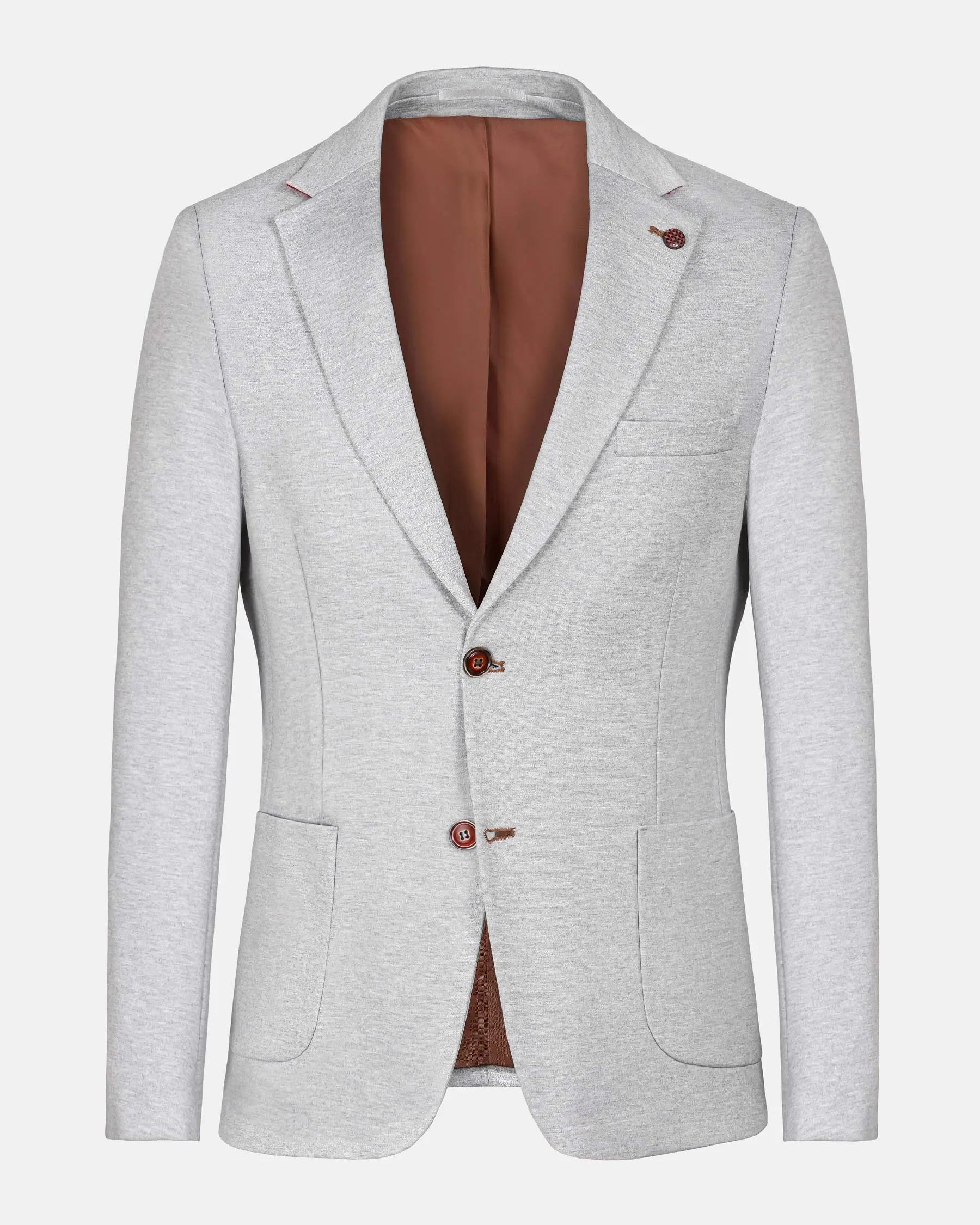 Engima Patch Pocket Slim Light Grey Blazer 60