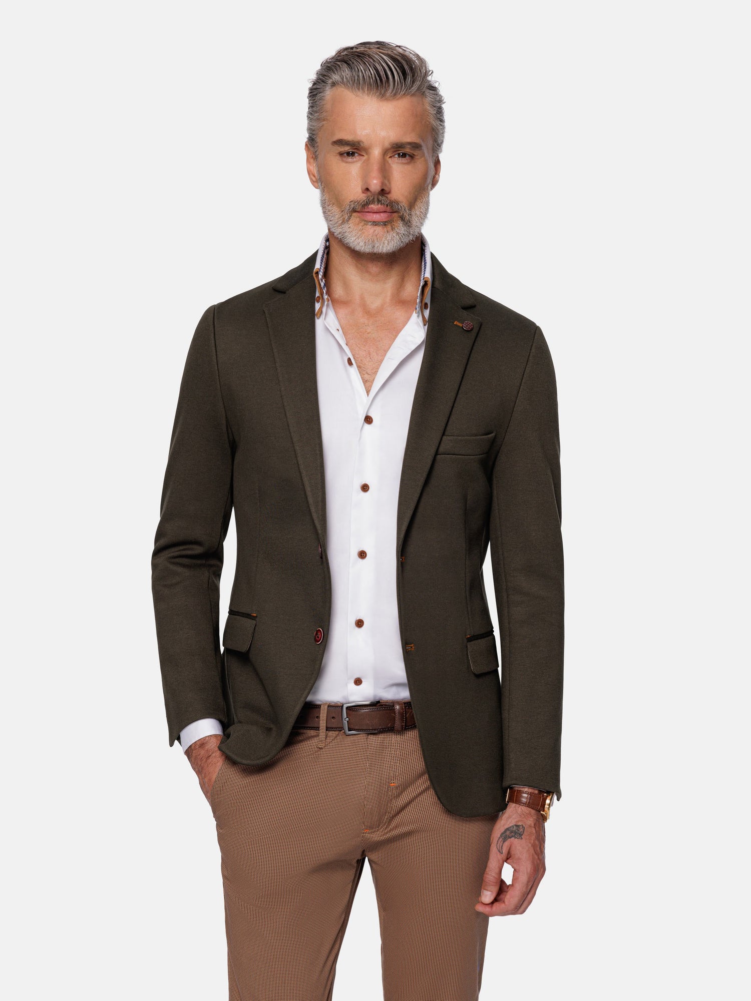 Relaxed Slim Fit Monarch Khaki Blazer 62